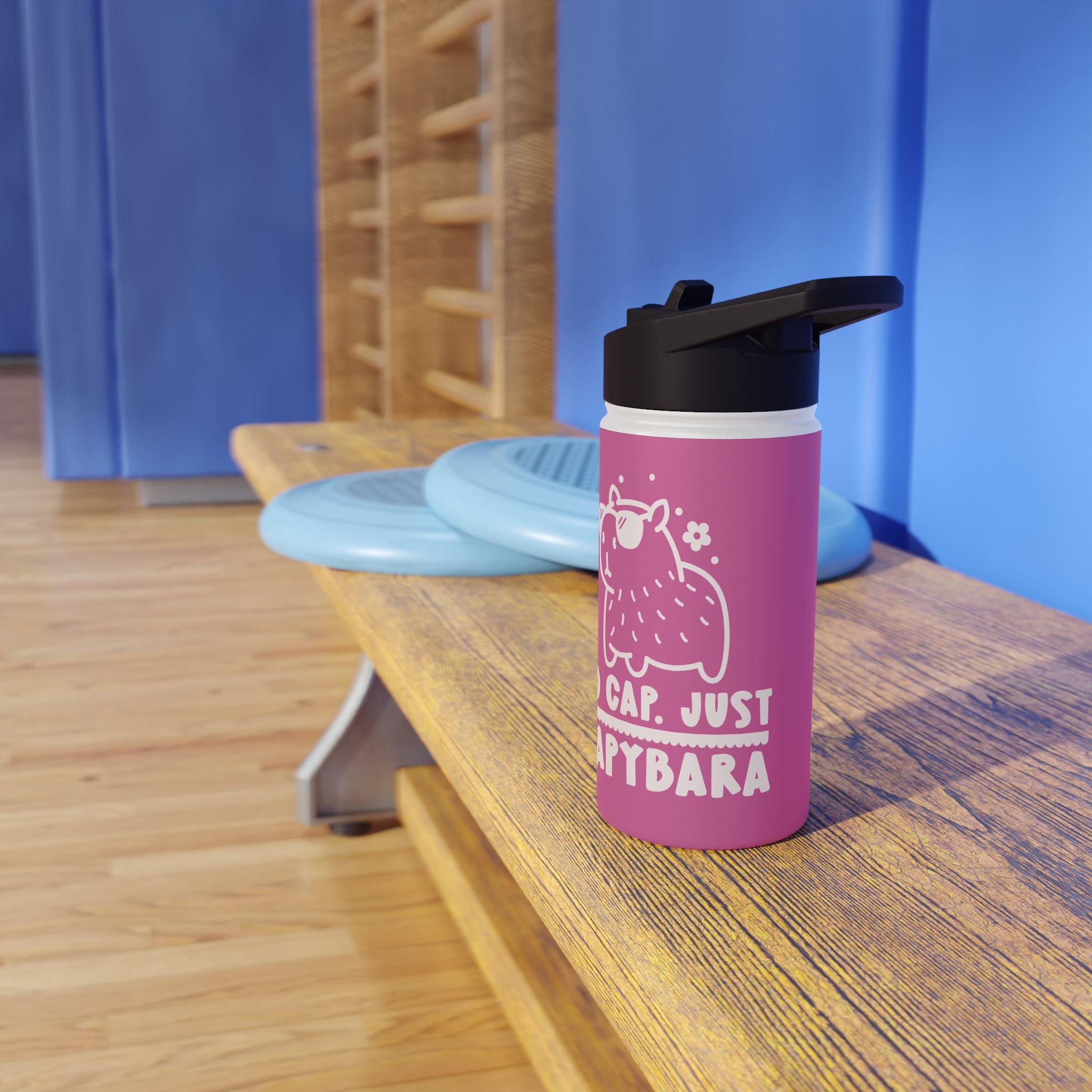 Personalized No Cap Just Capybara Kawaii Kids Water Bottle | Cute Gift for Kids | Capybara Water Bottle