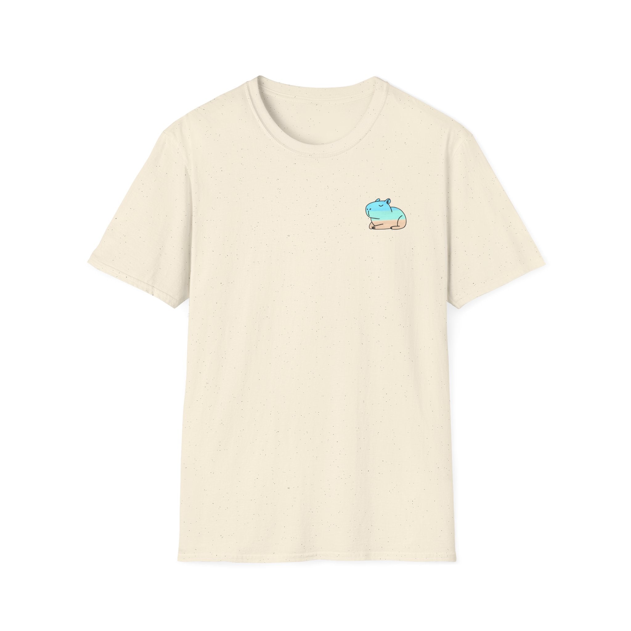 Capy Life Coastal Capybara Tee – Hand-Painted Beach Softstyle Tee