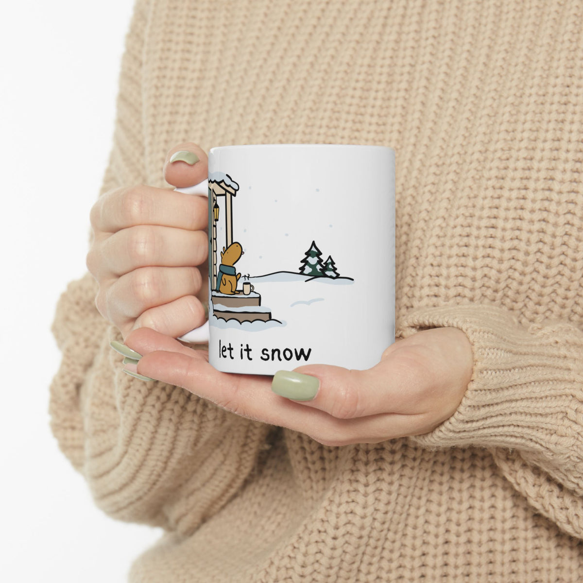 Let it Snow Capybara Coffee Mug