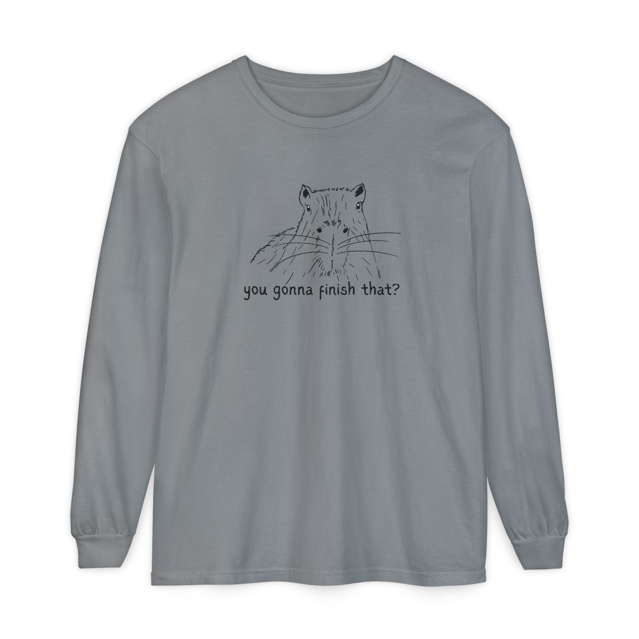 Gonna Finish That? Capybara Long Sleeve Tee