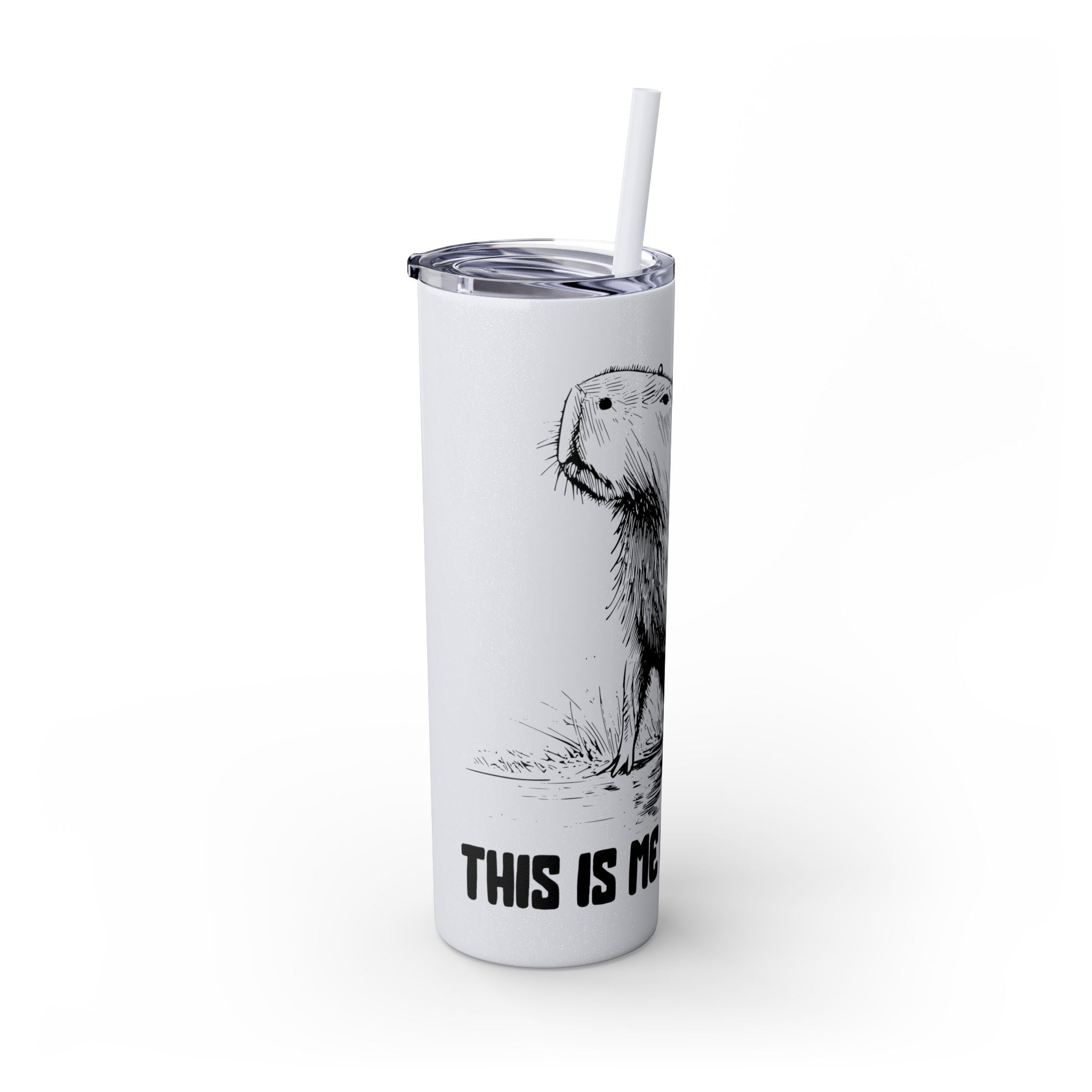 This Is Me Unbothered – Capybara Coffee Skinny Tumbler