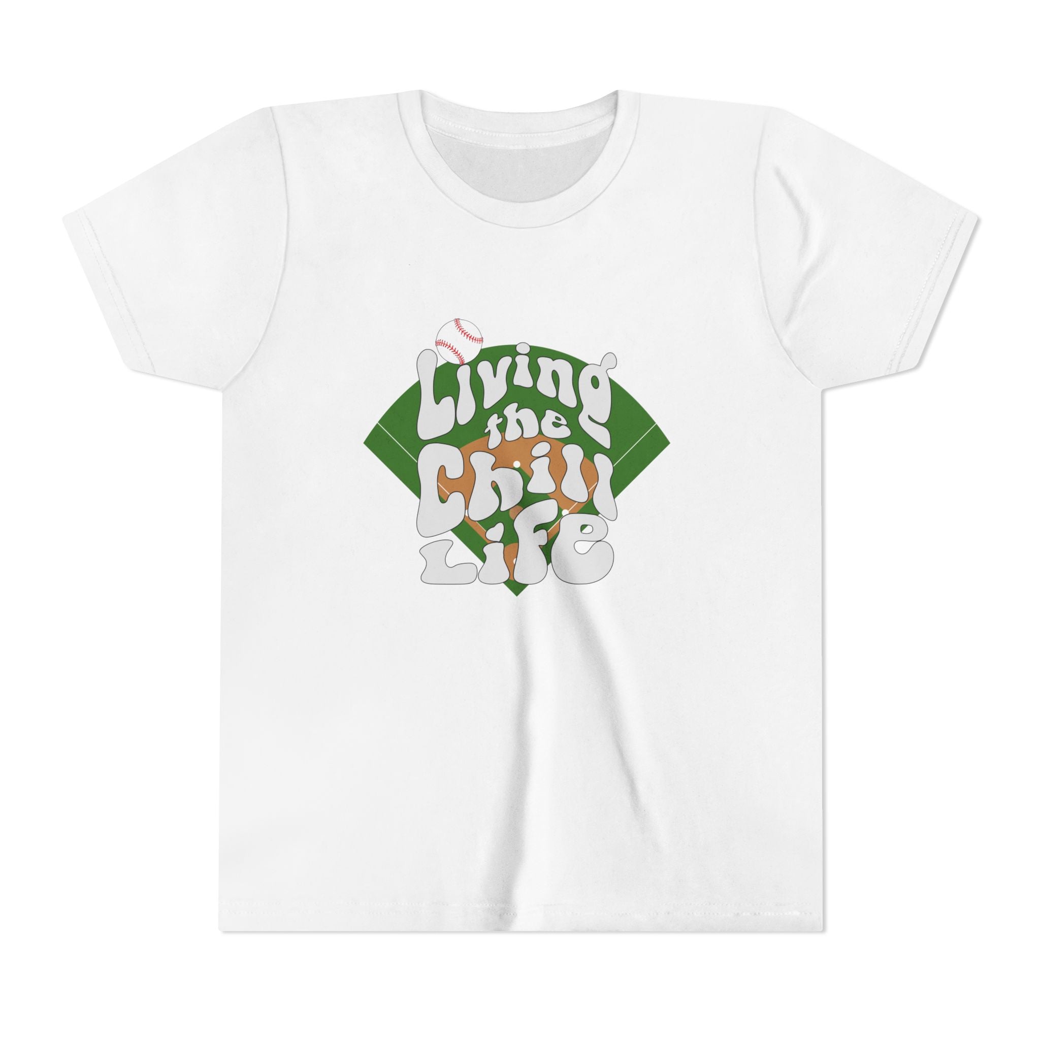 Living the Chill Life Baseball Diamond - Unisex Youth Tee