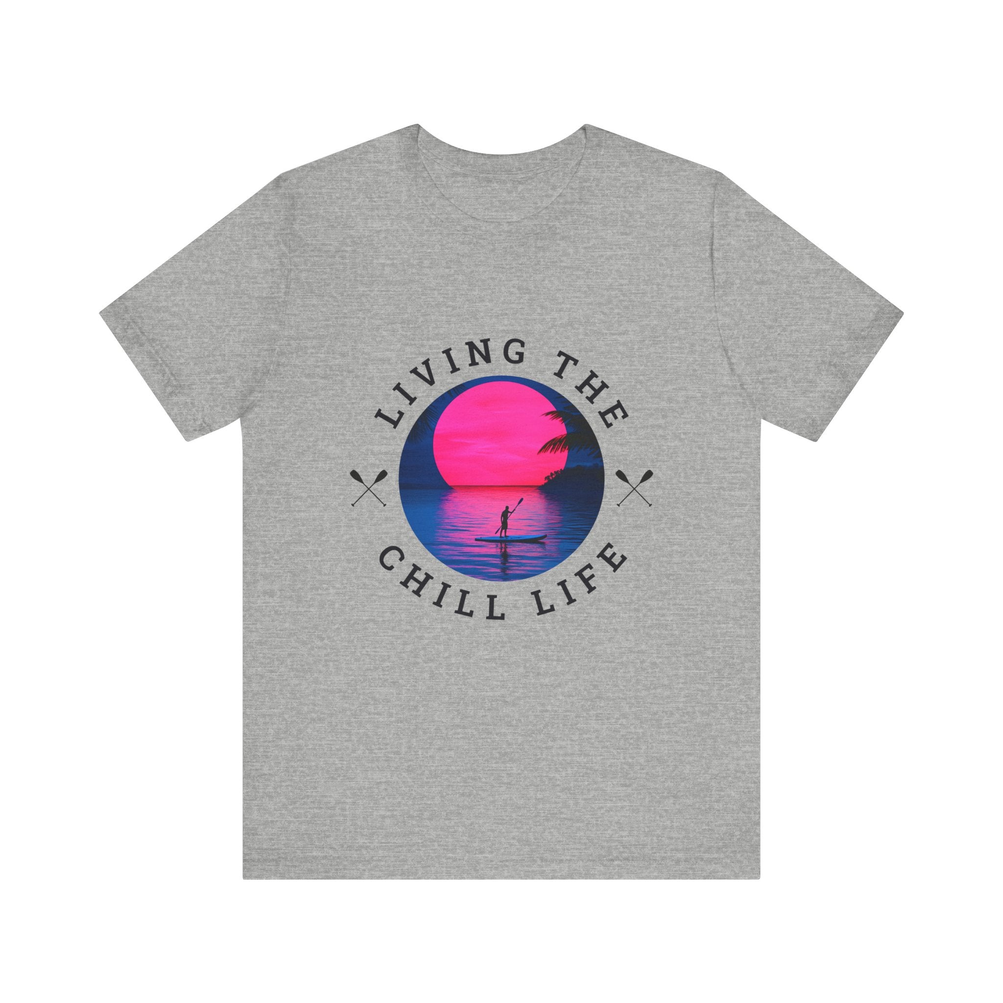 Living the Chill Life Paddleboard - Unisex Jersey Tee