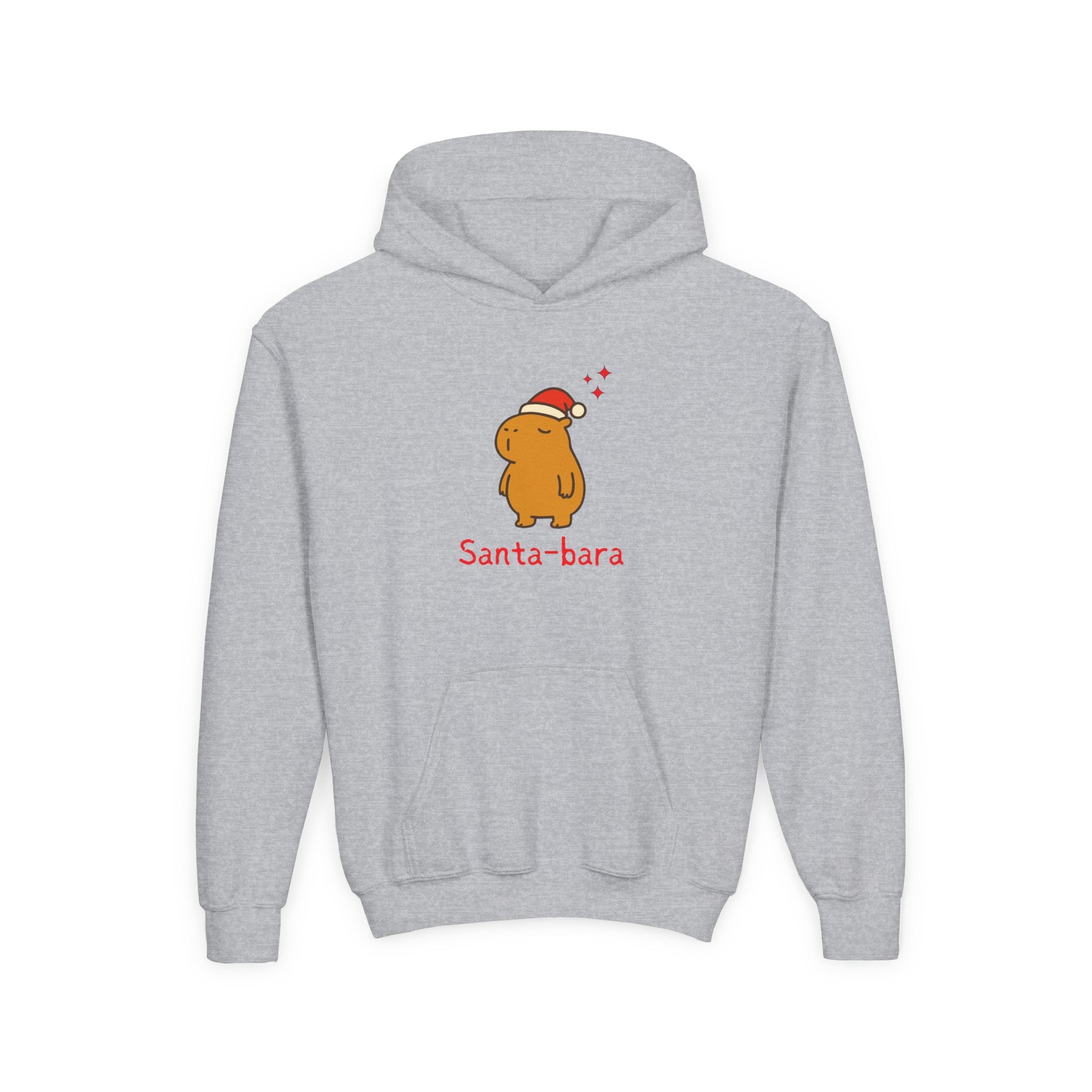 Santa-bara Kids Hoodie — Cute Christmas Capybara Hoodie for Children | Cozy Holiday Sweatshirt
