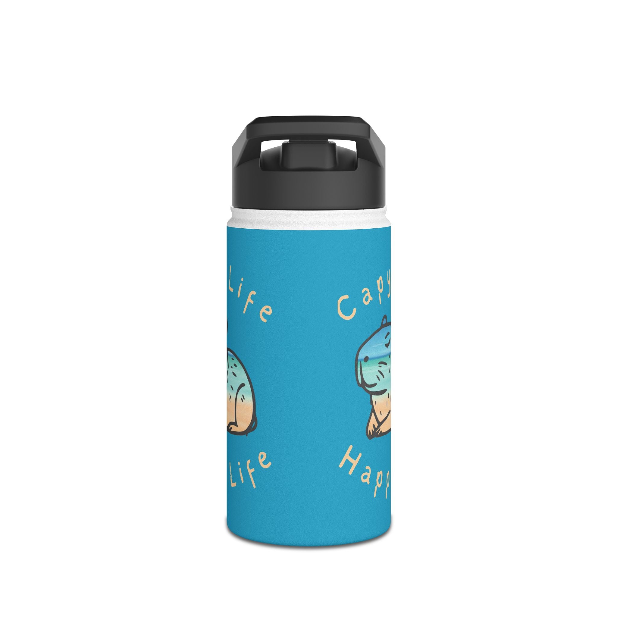 Capybara Kids Water Bottle | Cute Animal Gift for Kids | Personalized 12oz Bottle