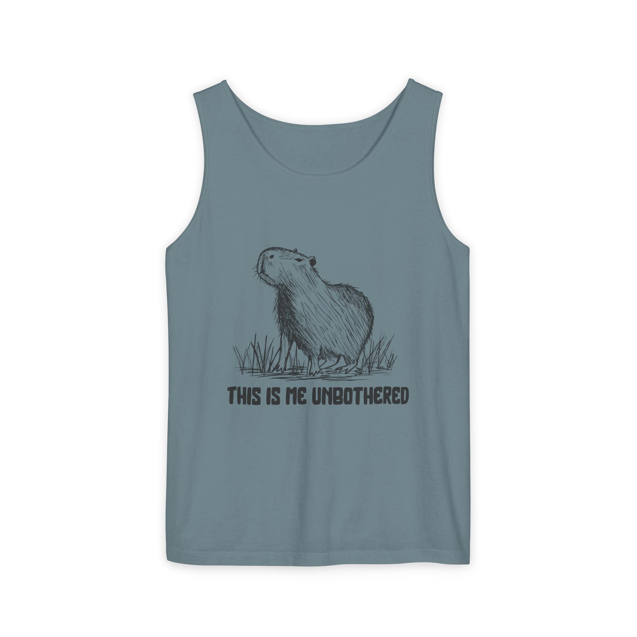 "This Is Me Unbothered" Funny Capybara Premium Comfort Colors Tank