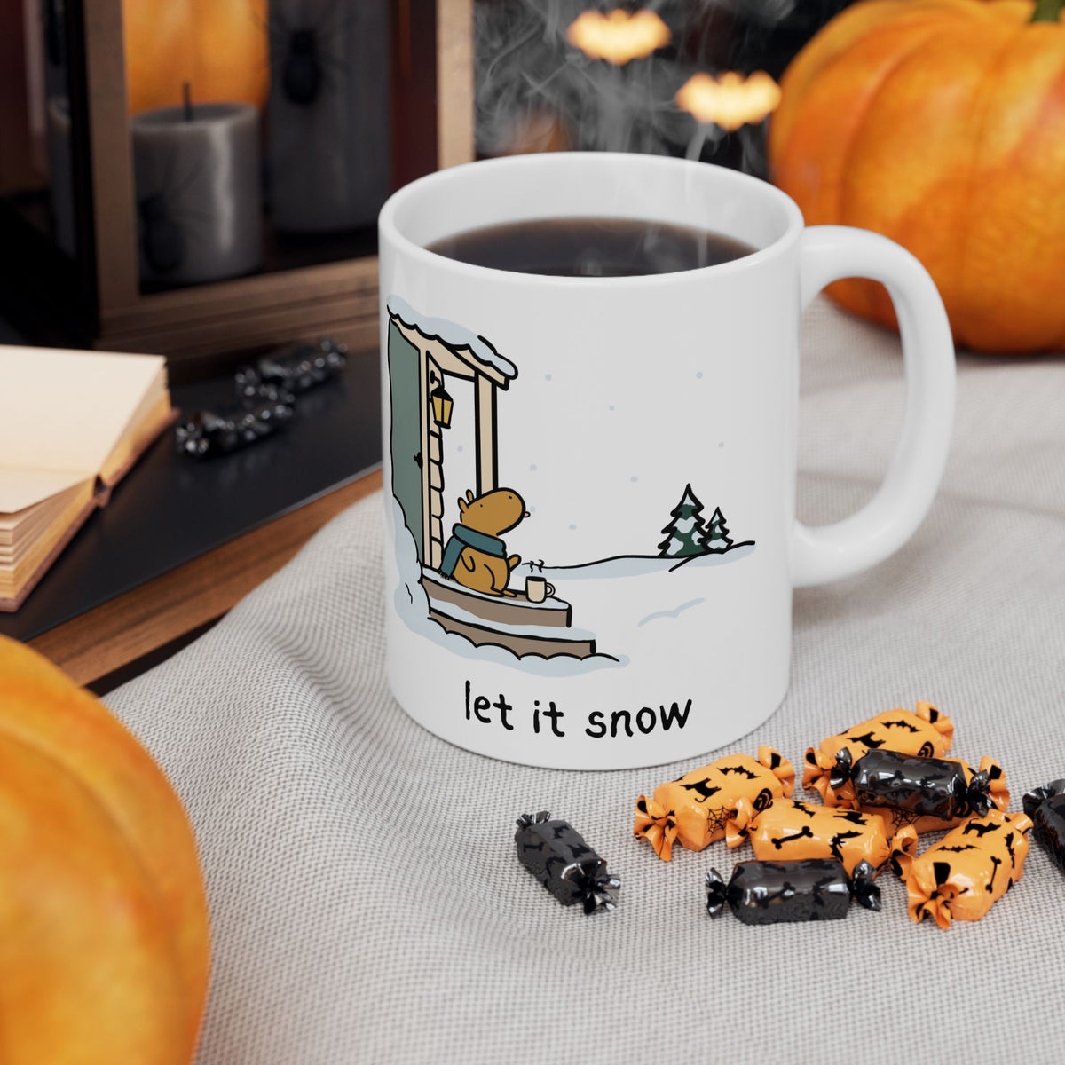 Let it Snow Capybara Coffee Mug
