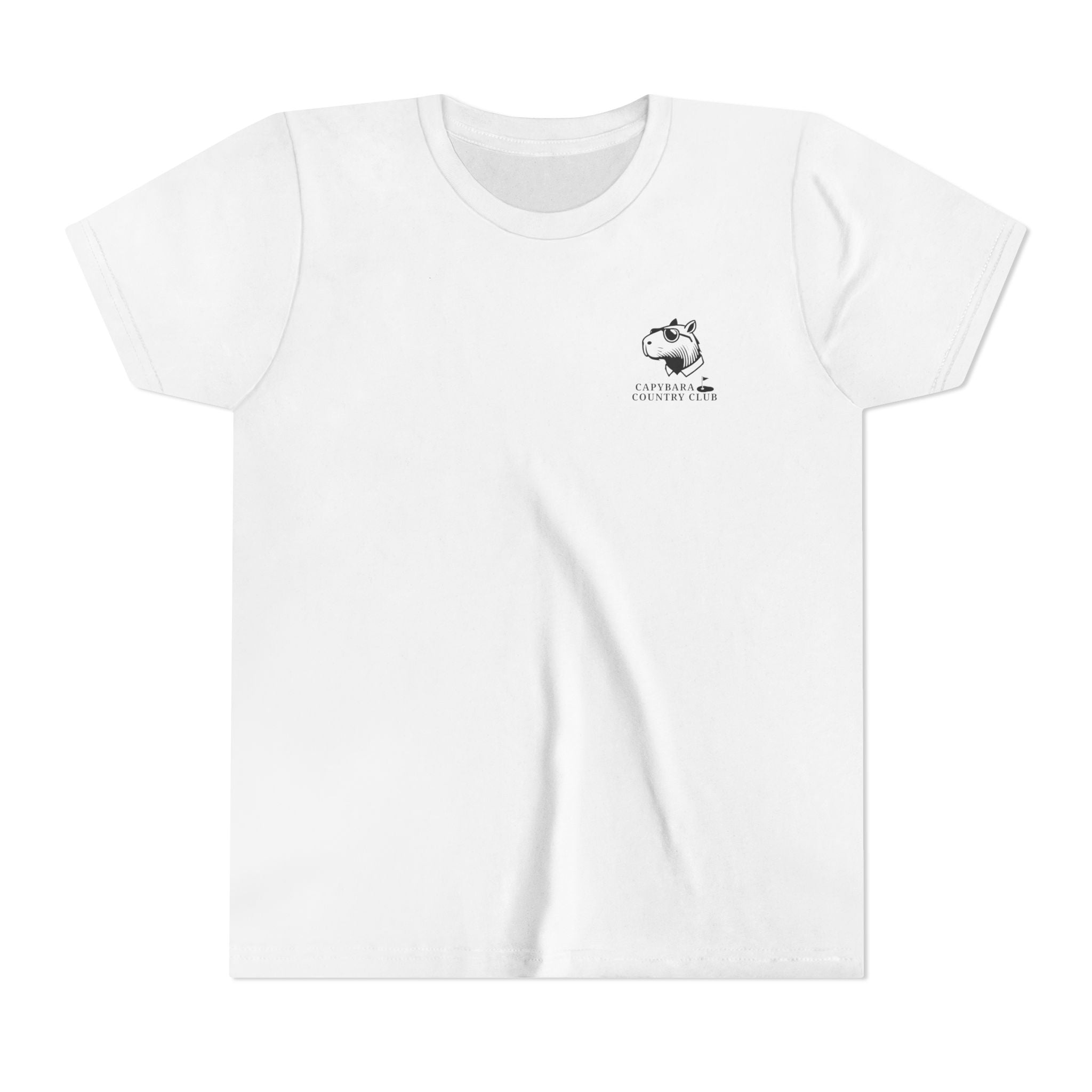 Funny Kids Golf Tee – Cart Path Only Capybara Tee – Country Club Style with Funny Golf Vibes – Chill Youth Polo Alternative