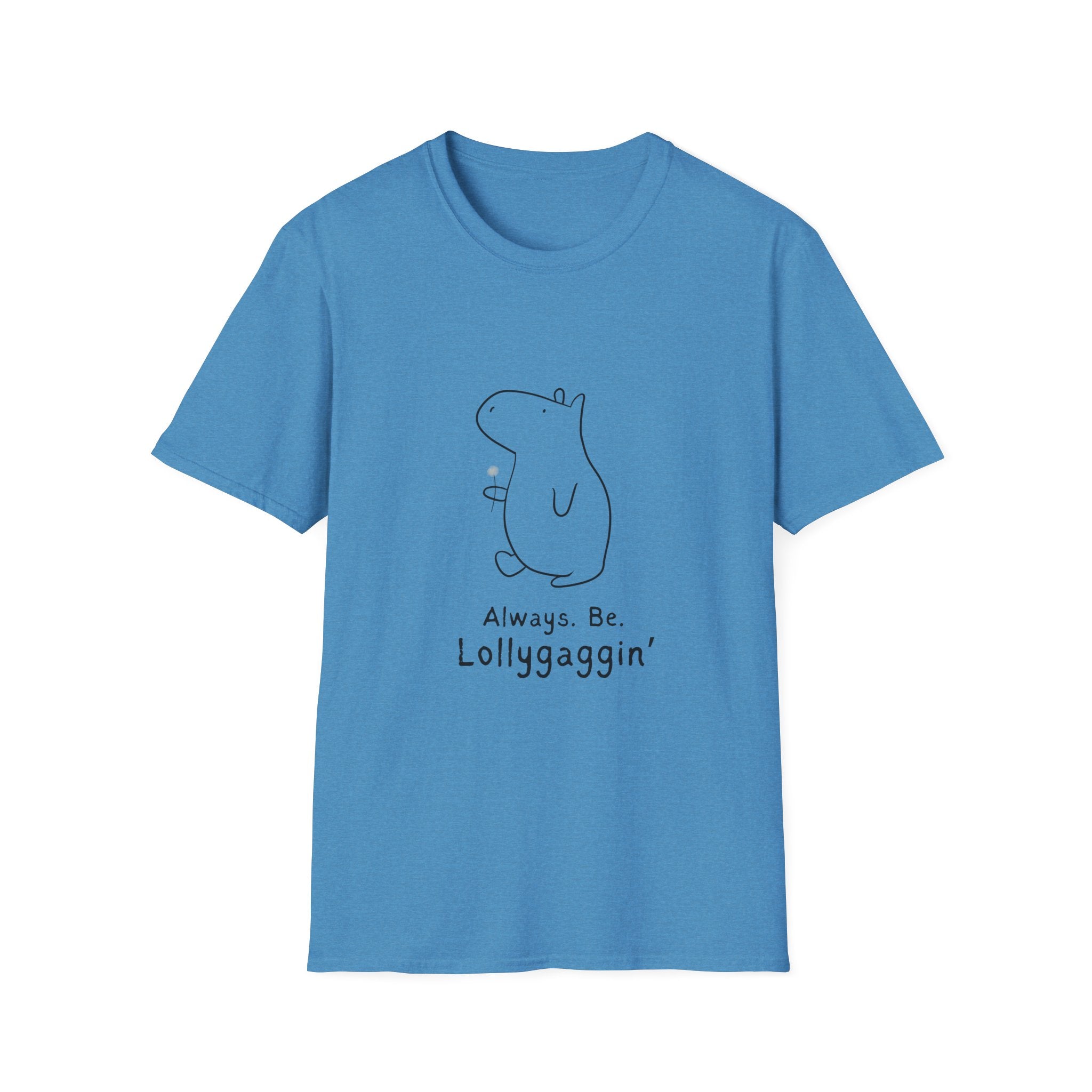 Funny Minimalist Tee - Always. Be. Lollygagin’. Capybara Shirt