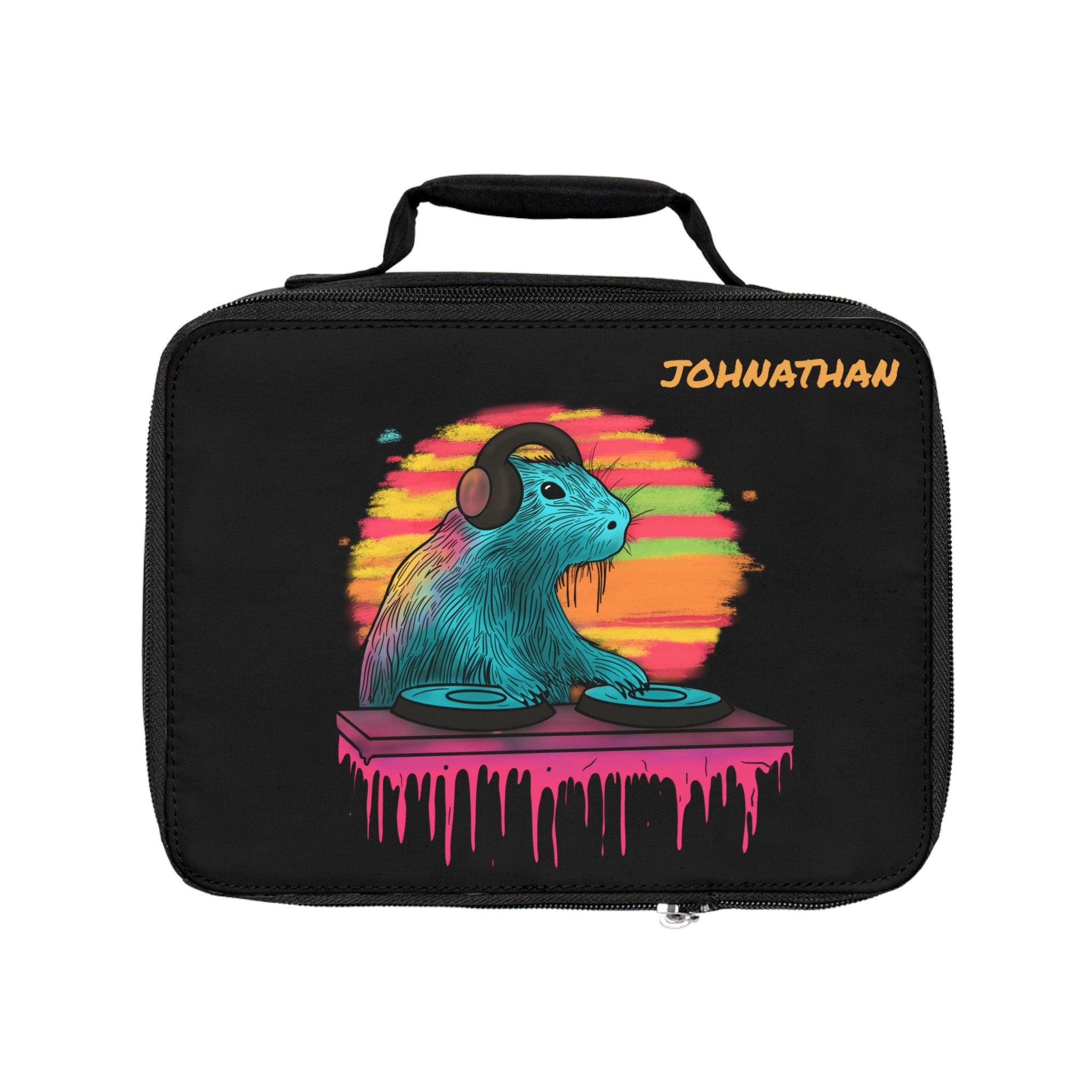 Personalized DJ Capybara Lunchbox Insulated Lunch Tote