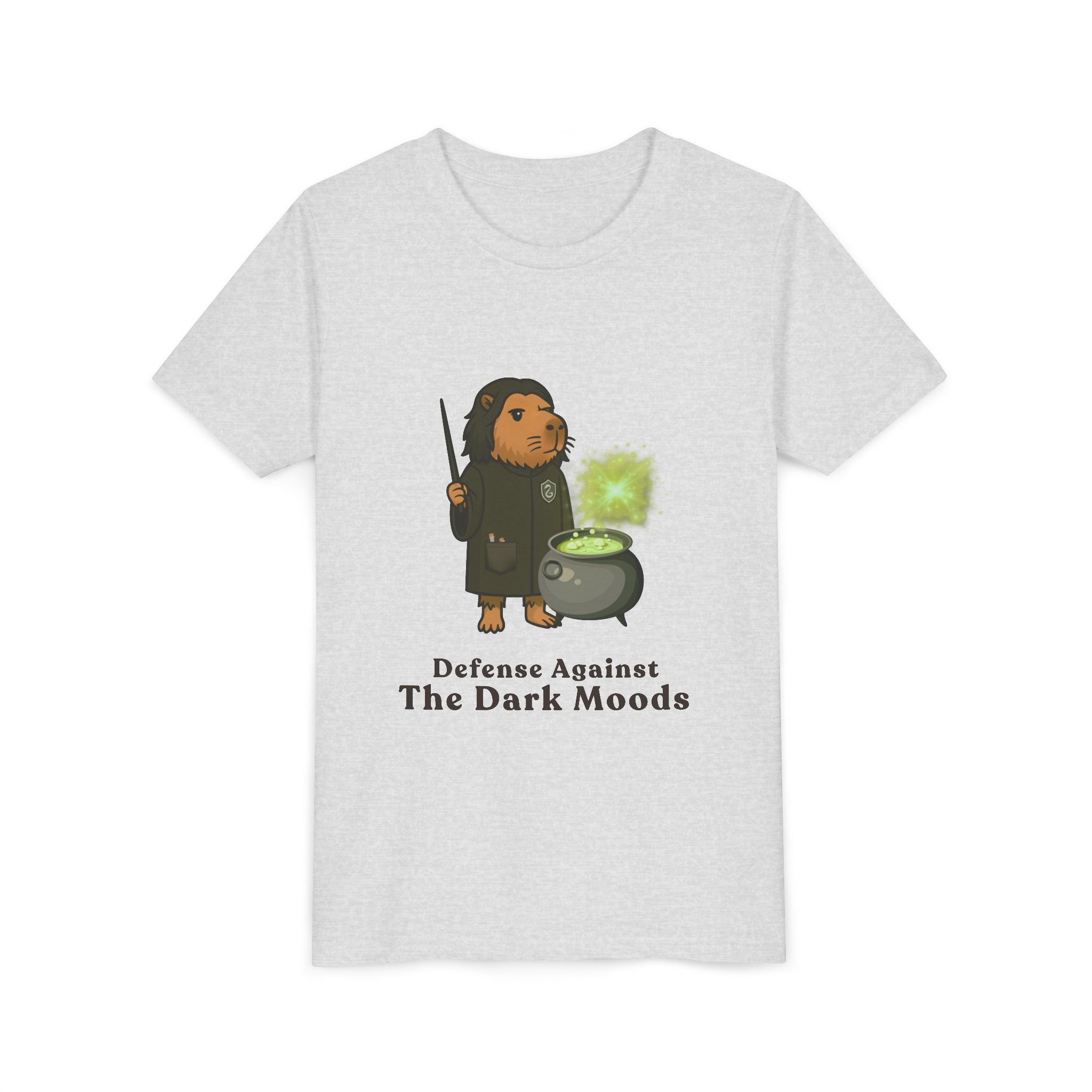 Defense Against the Dark Moods | Capybara Wizard Graphic Kids Tee