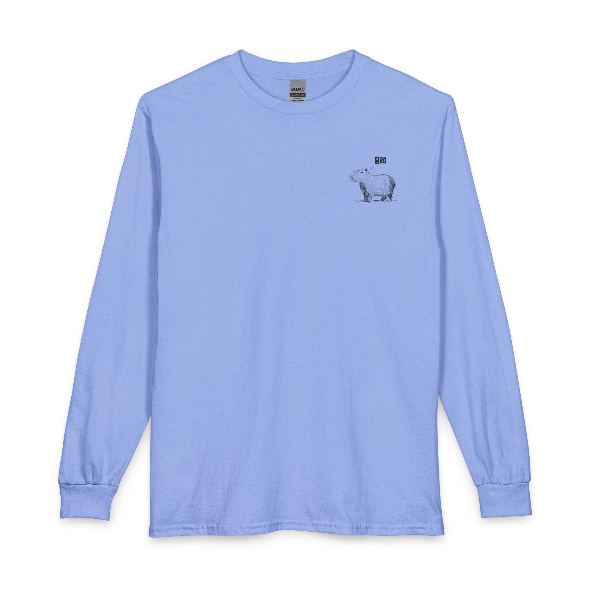 Bro Shirt Long Sleeve – Minimalist Capybara Youth Tee