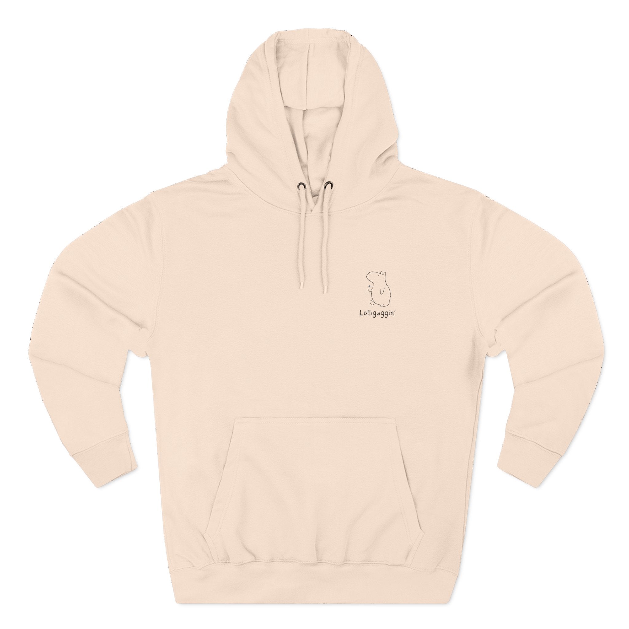 "Lolligaggin'" - Embroidered Funny Capybara Premium Hoodie