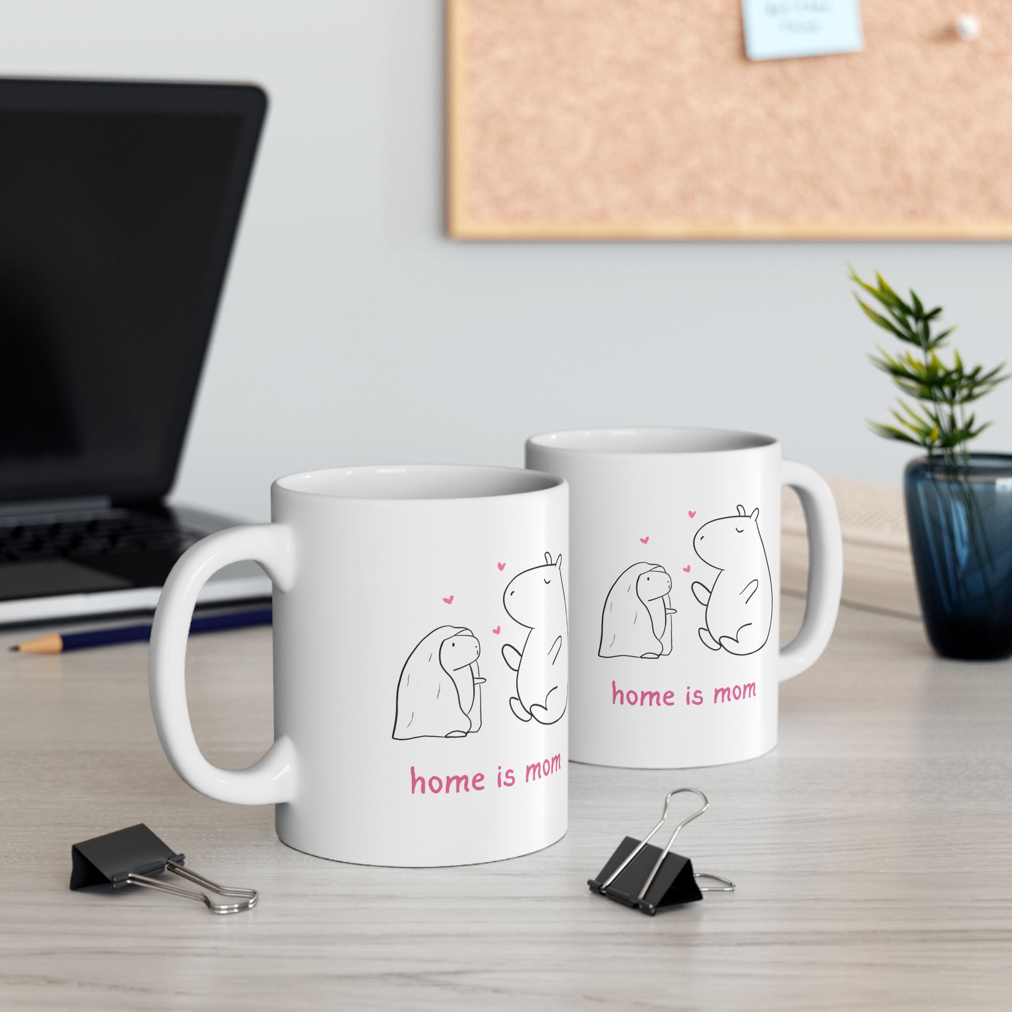 Home is Mom Mug – Cute Capybara Mother’s Day Gift for Mom