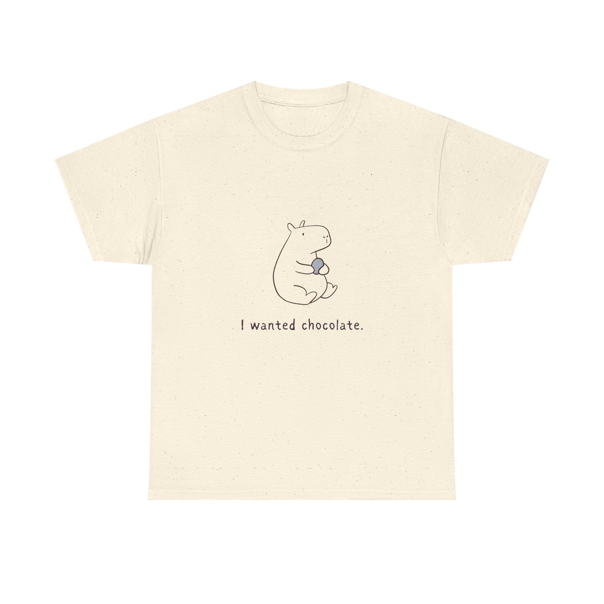 Funny Easter Capybara T-Shirt – “I Wanted Chocolate” Minimalist Easter Shirt, Cute Spring Graphic Tee