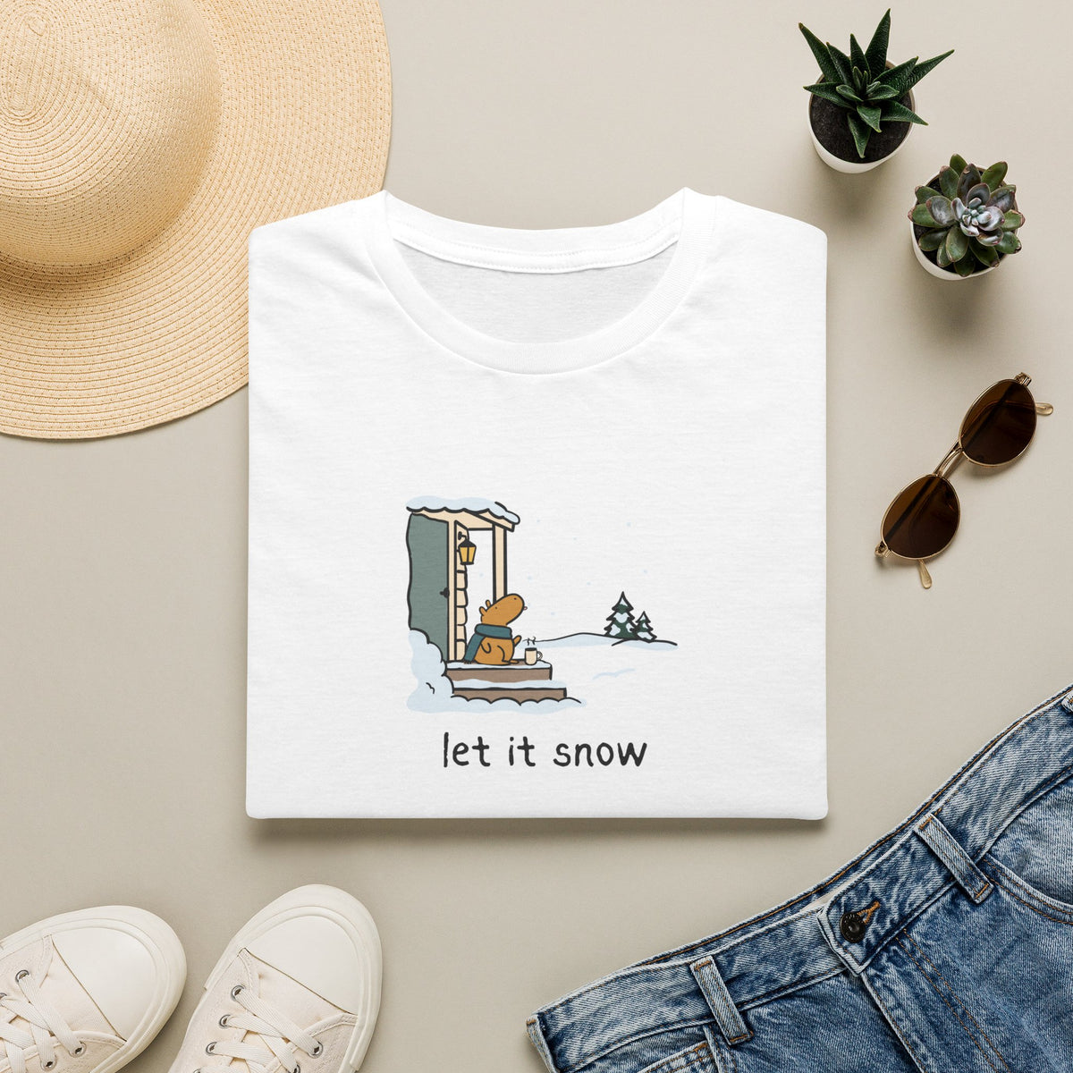 Let it Snow Capybara Softstyle Tee