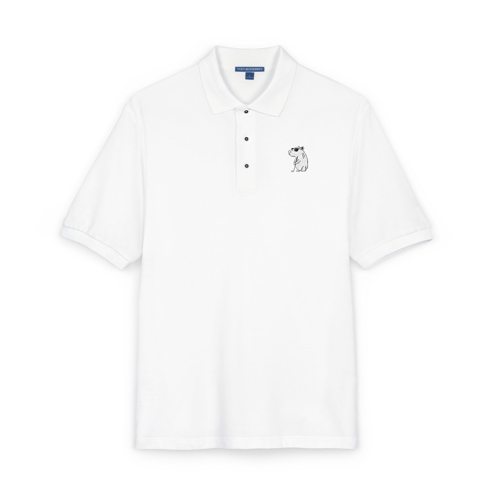 Capybara Chill Funny Embroidered Golf Polo