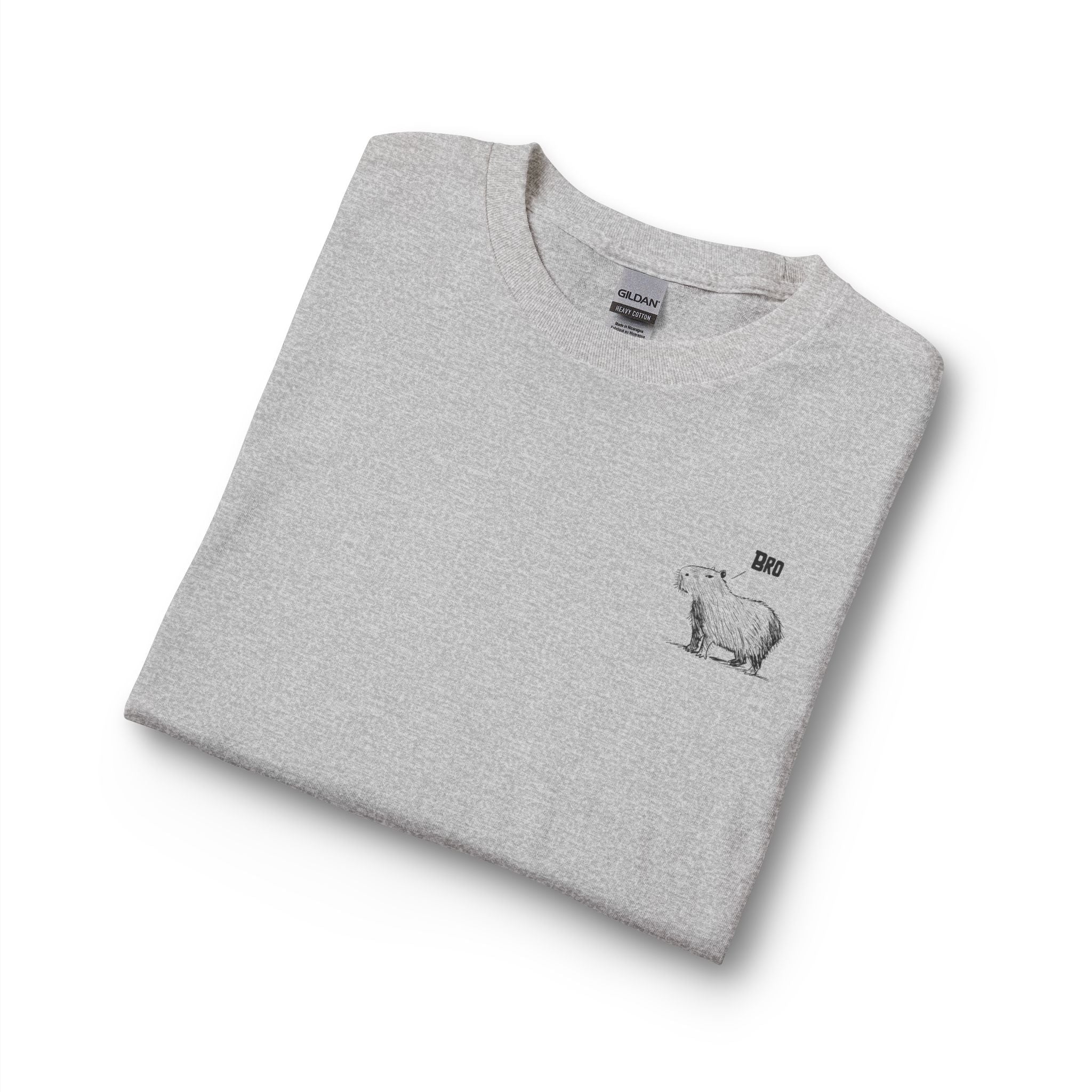Bro Shirt Long Sleeve – Minimalist Capybara Youth Tee