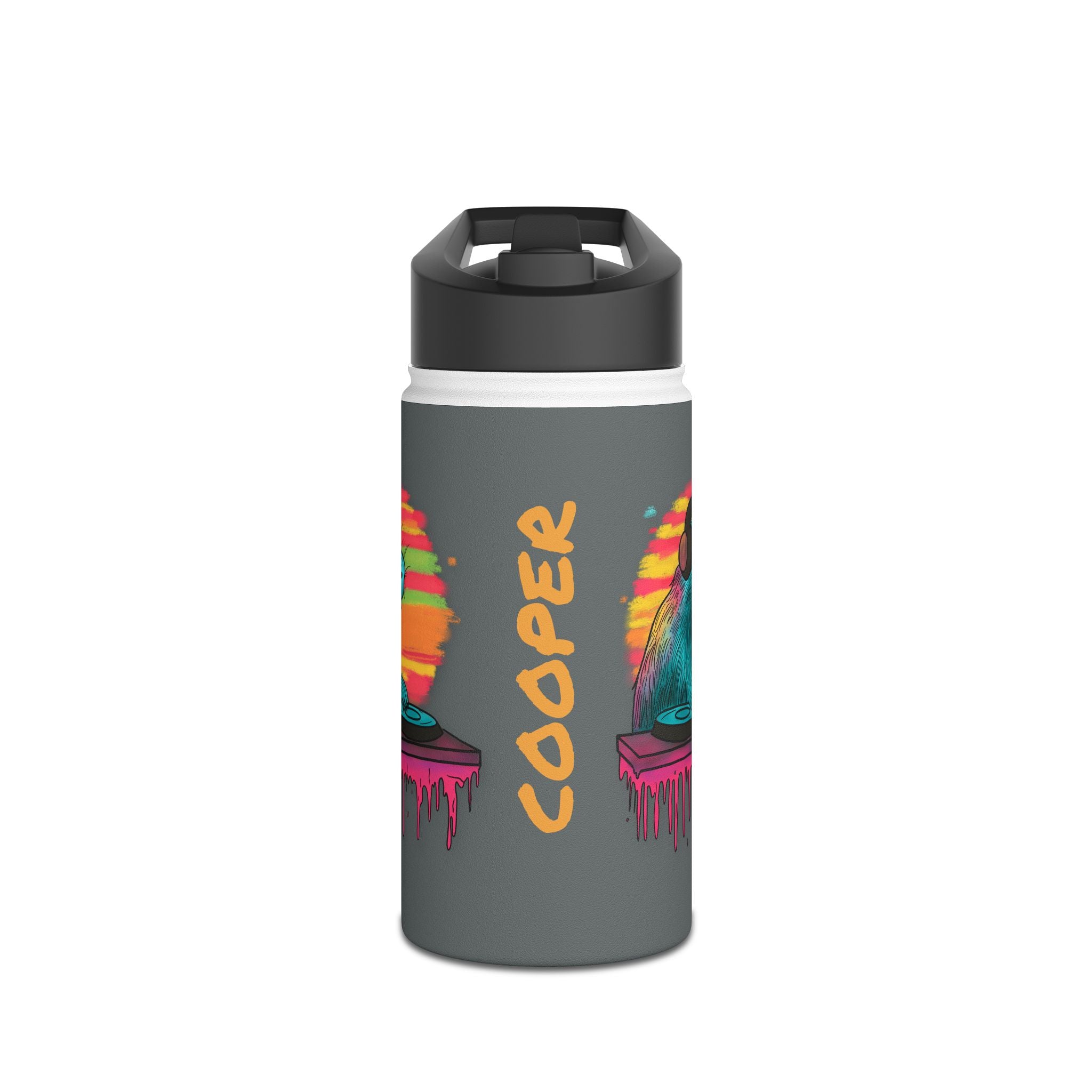 Personalized DJ Capybara Kids Water Bottle
