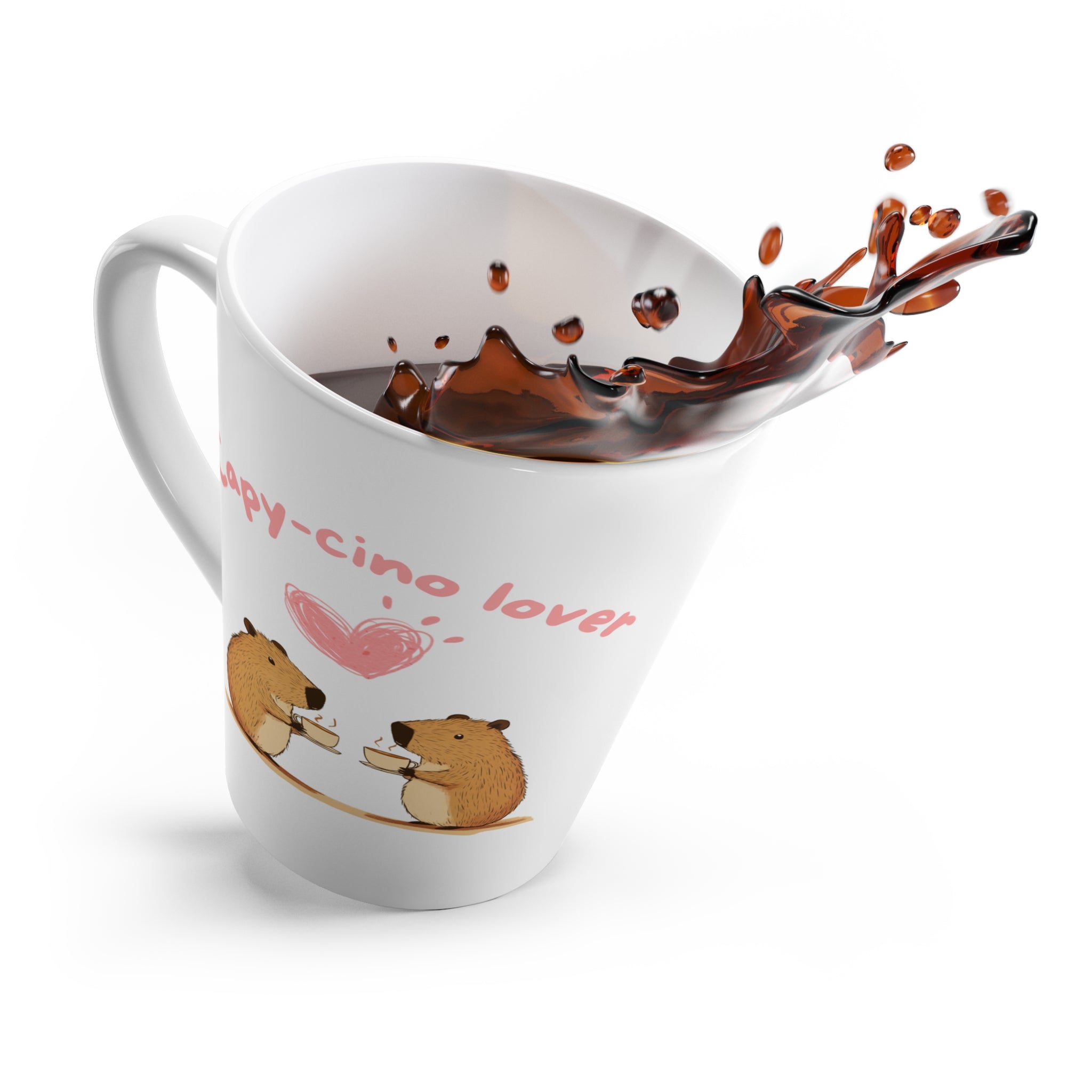 Capy-cino Lover Single Heart Latte Mug