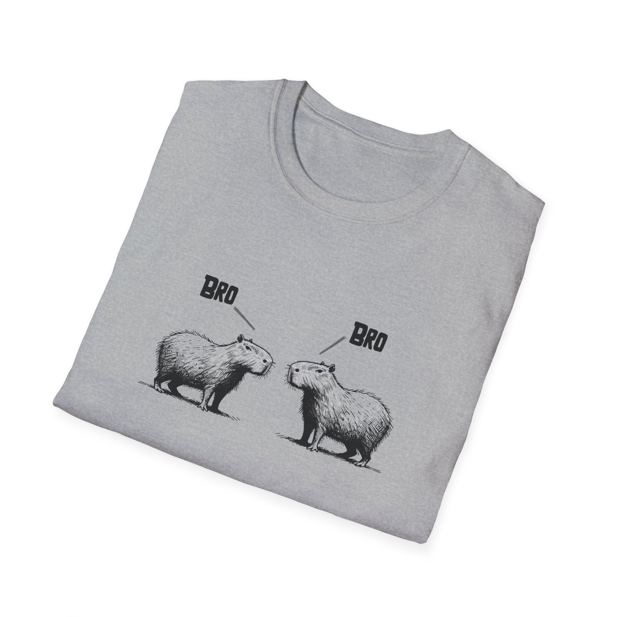 Funny Capybara Bro T-Shirt, Animal Lover Gift, Cute Humor Tee, Unisex Casual Wear, Fun Birthday Present, Quirky Graphic Shirt