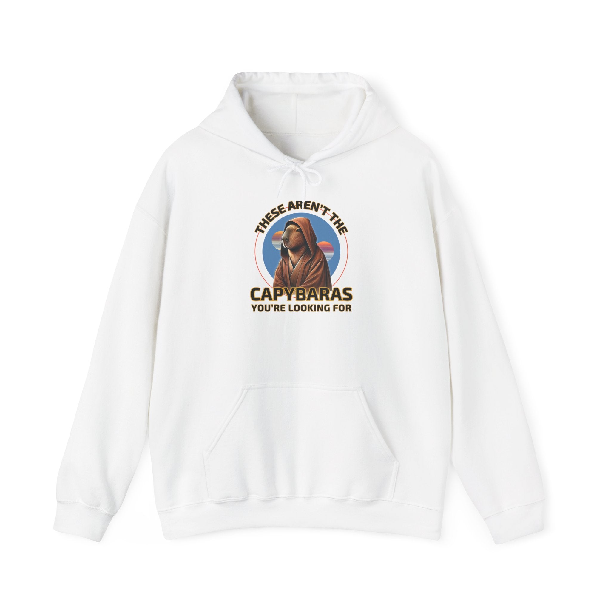 Star Wars Parody Hoodie – These Aren’t the Capybaras You’re Looking For – Obi-Wan Capybara – Funny Nerd Gift – Youth & Adult Sizes – Tatooine Suns Sci-Fi Sweatshirt