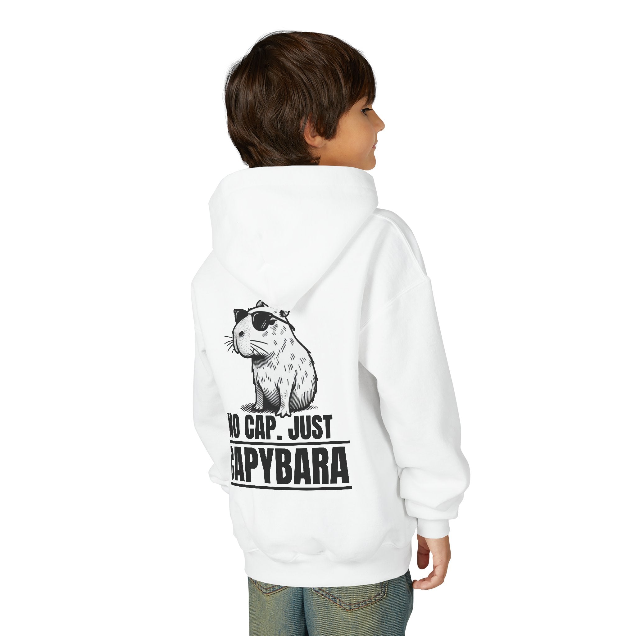 No Cap, Just Capybara Kids Hoodie