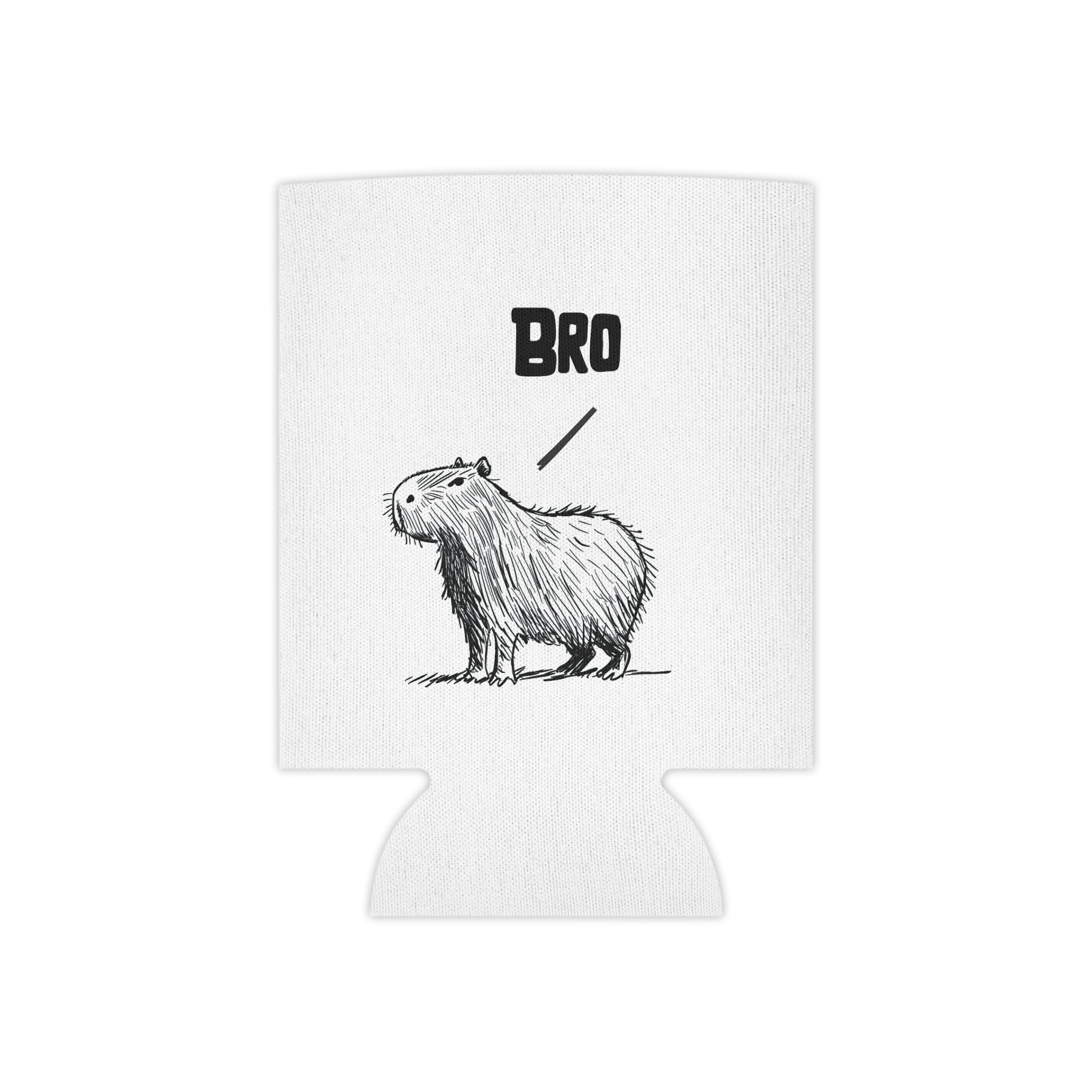 Funny Capybara Koozie “Bro” – Can Cooler for Beer, Soda & Funny Gift