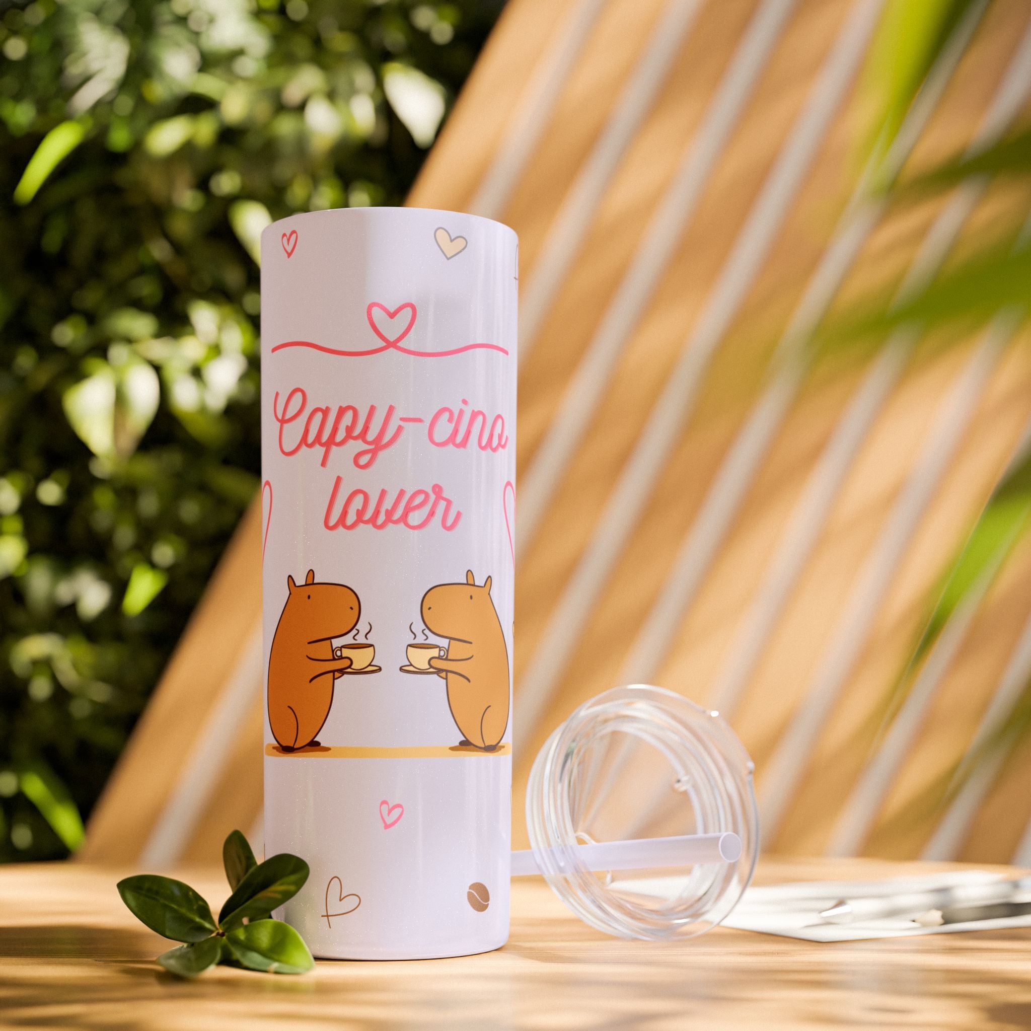 Capycino Lover Travel Mug β Capybara Coffee Skinny Tumbler