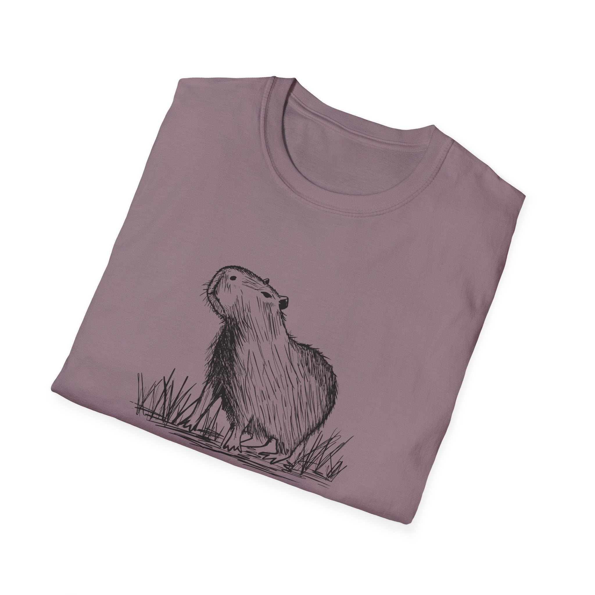 This Is Me Unbothered Shirt – Funny Capybara Softstyle Tee