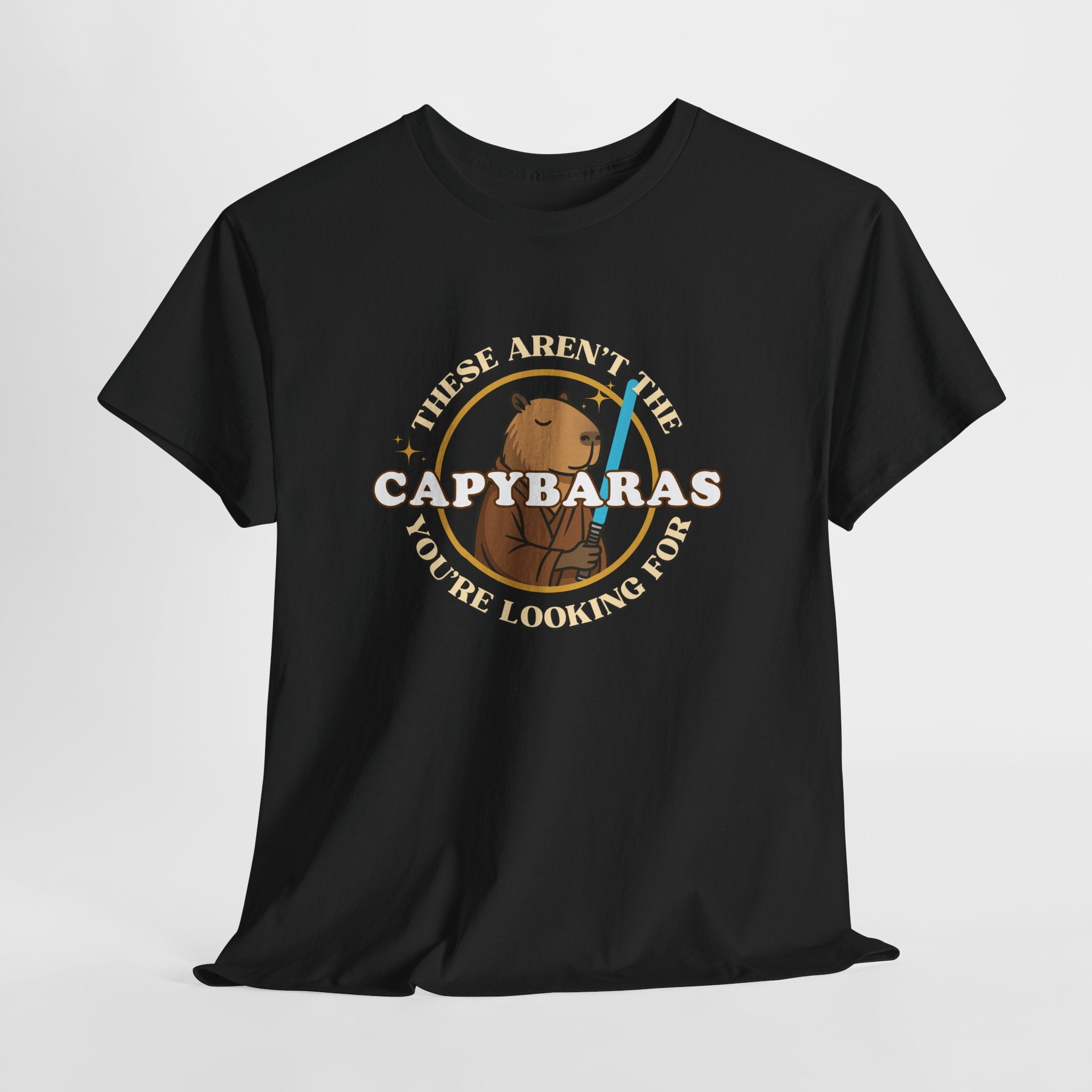 Star Wars Parody Shirt – These Aren’t the Capybaras You’re Looking For – Obi-Wan Capybara – Funny Nerd Gift - Unisex Adult Tee