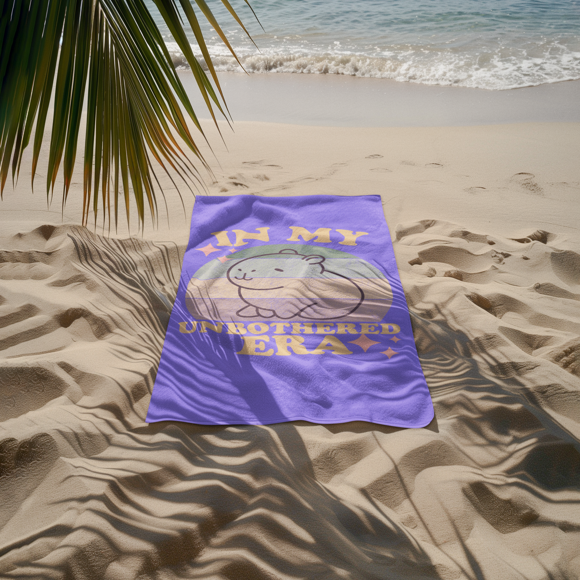 In my Unbothered Era Capybara Oversized Beach Towel