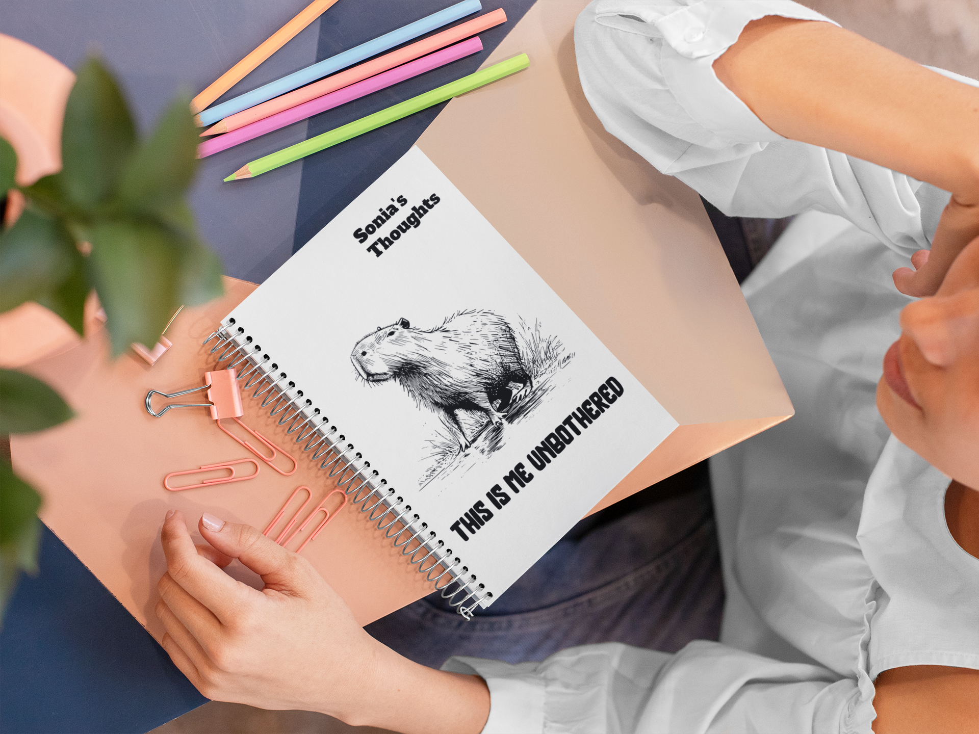 This Is Me Unbothered Personalized Capybara Journal