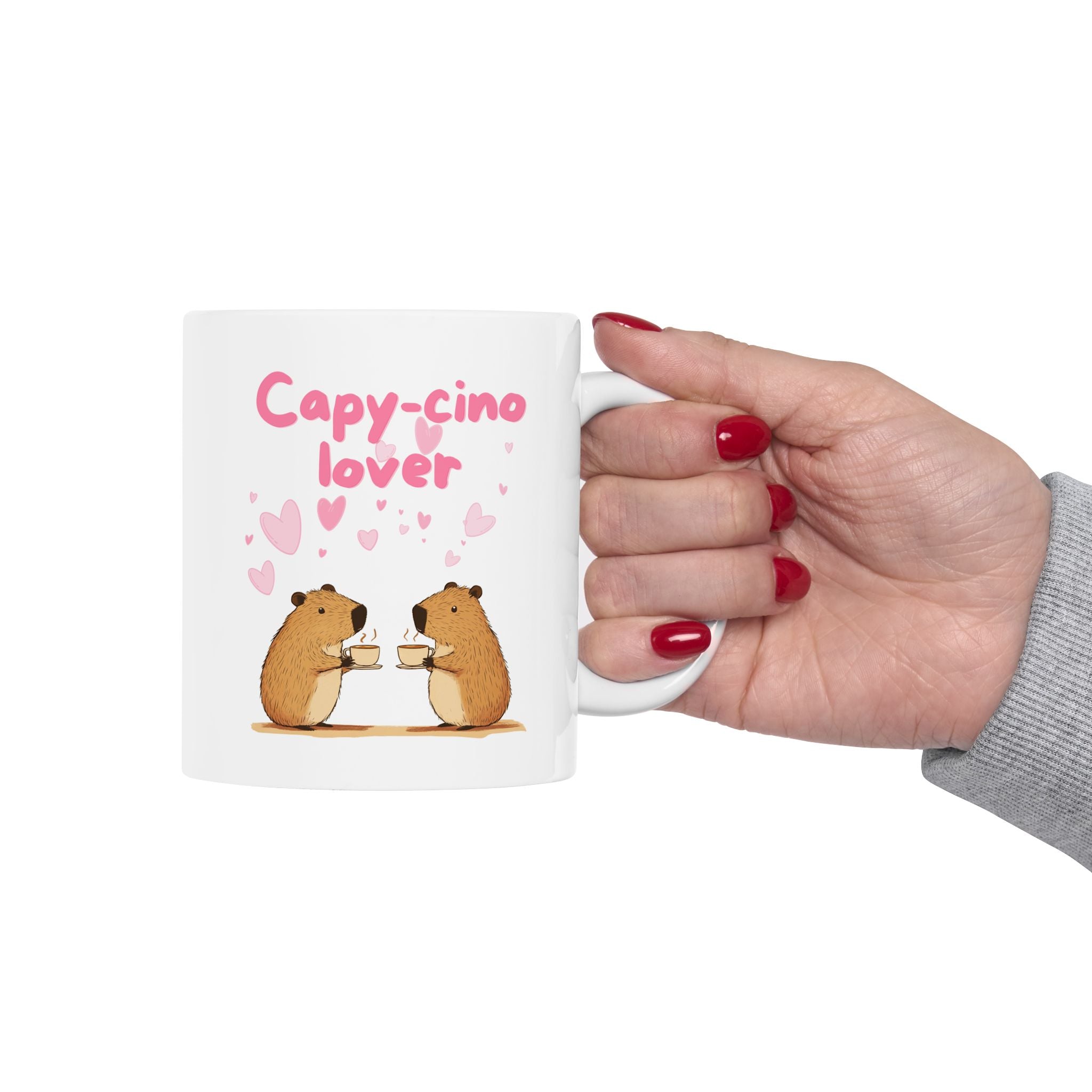 Capy-Cino Lover Hearts Abound Mug