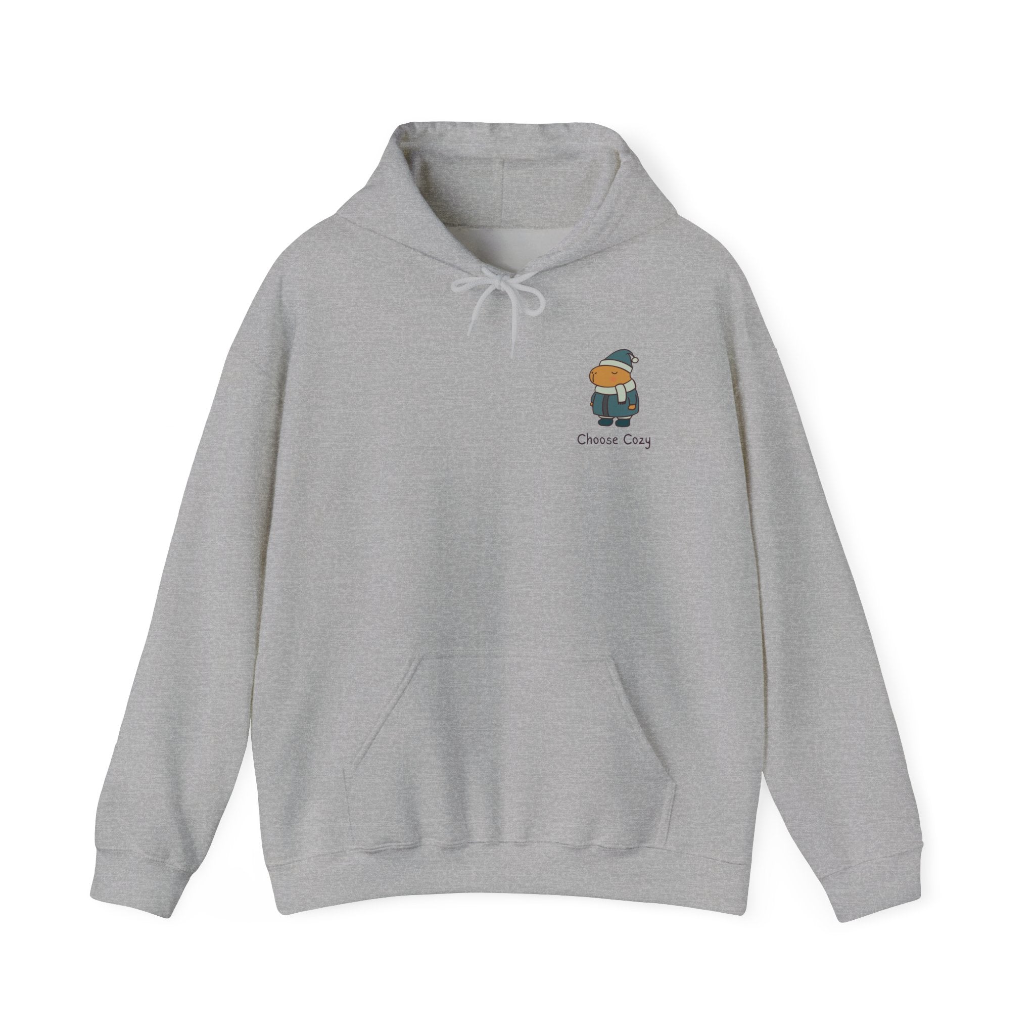 Choose Cozy Adult Capybara Hoodie – Minimal Winter Hoodie