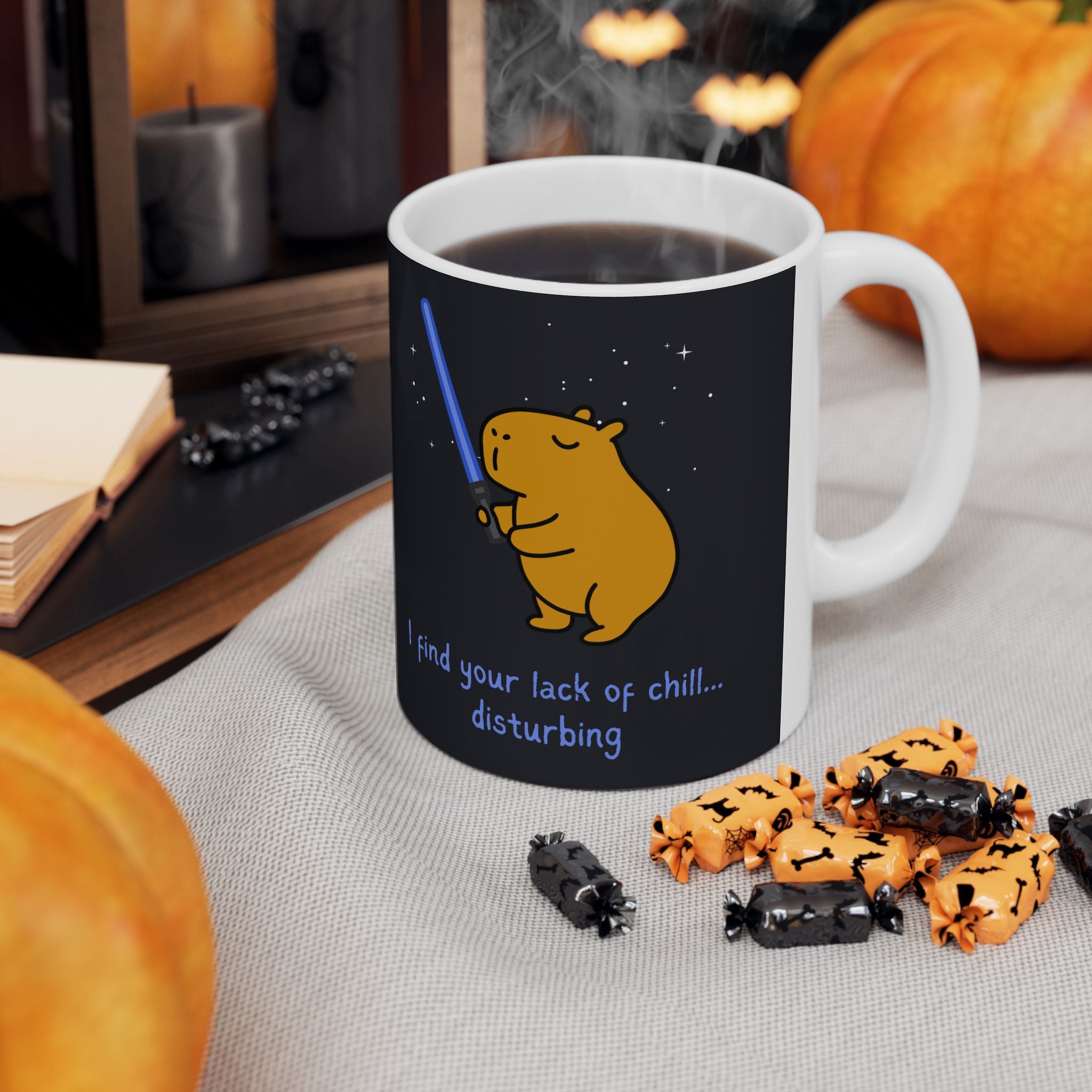 "I find your lack of chill" Capybara Jedi Coffee Mug