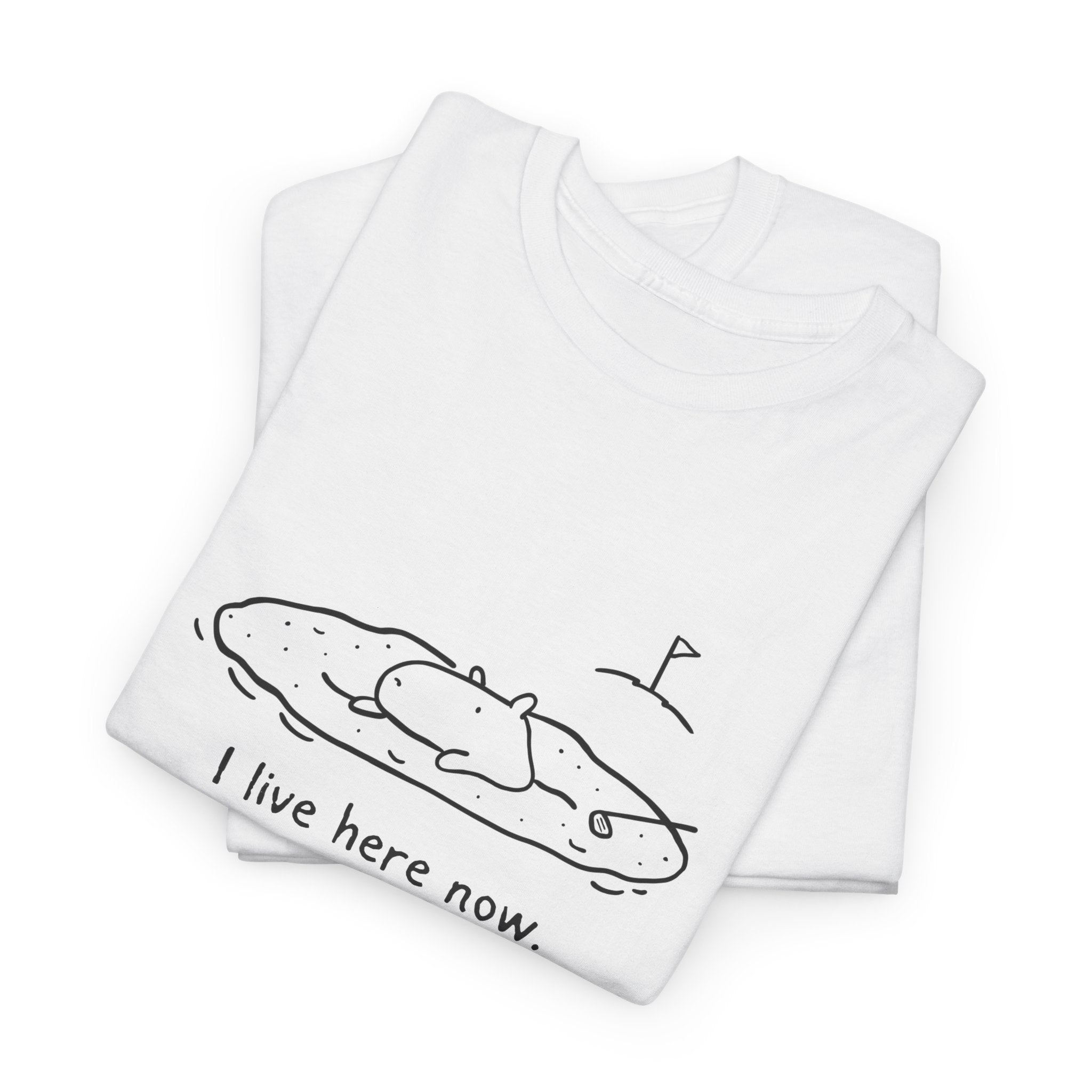 “I Live Here Now” - Funny Golf Capybara Sand Bunker Heavy Tee