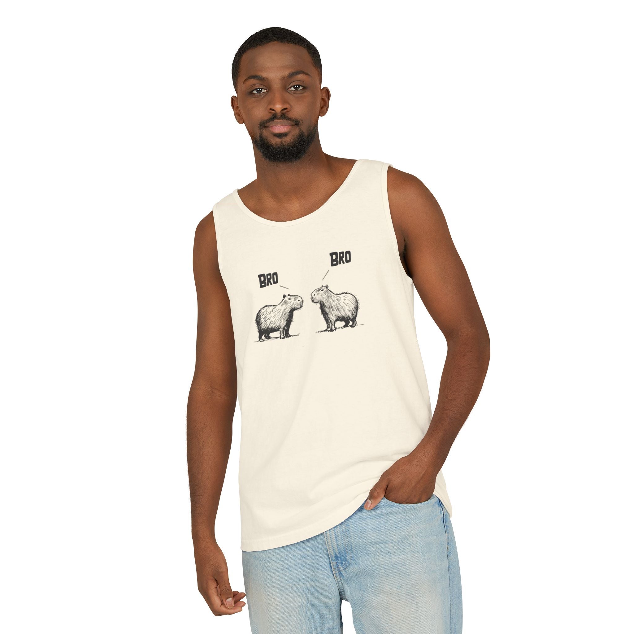 “Bro Bro’” Funny Capybara Premium Comfort Colors Tank