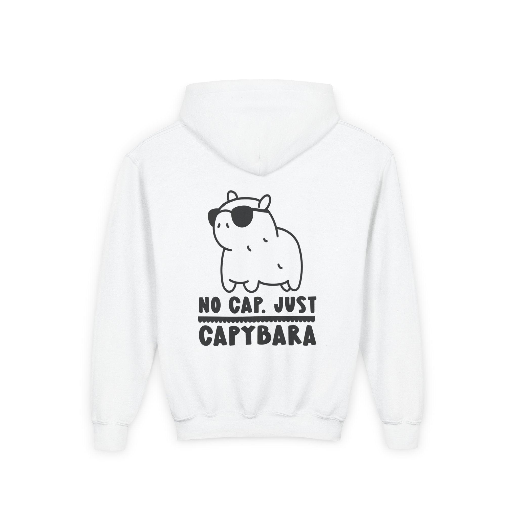 Kawaii Style No Cap, Just Capybara Kids Hoodie