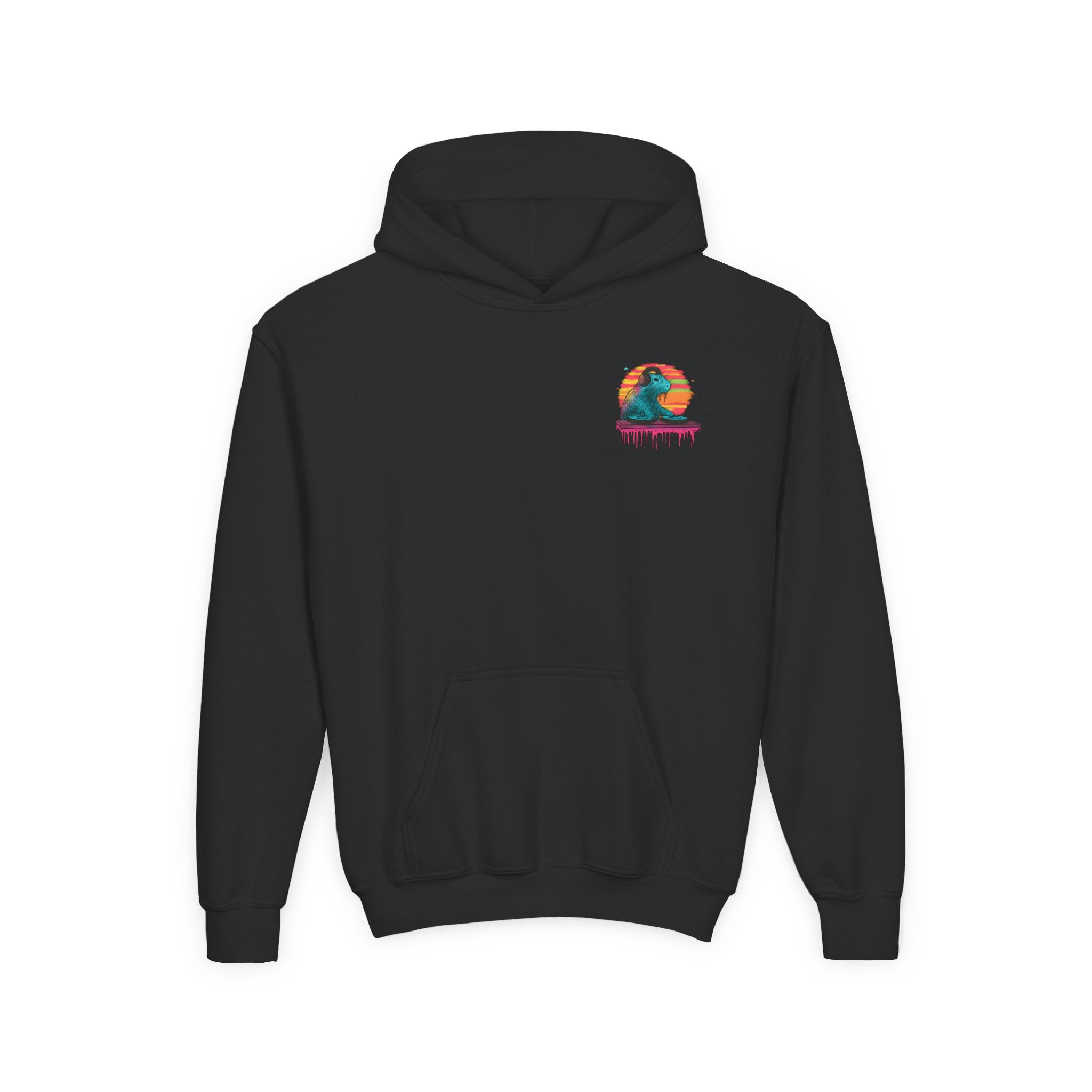 DJ Capybara Kids Hoodie – Music Lover Sweatshirt