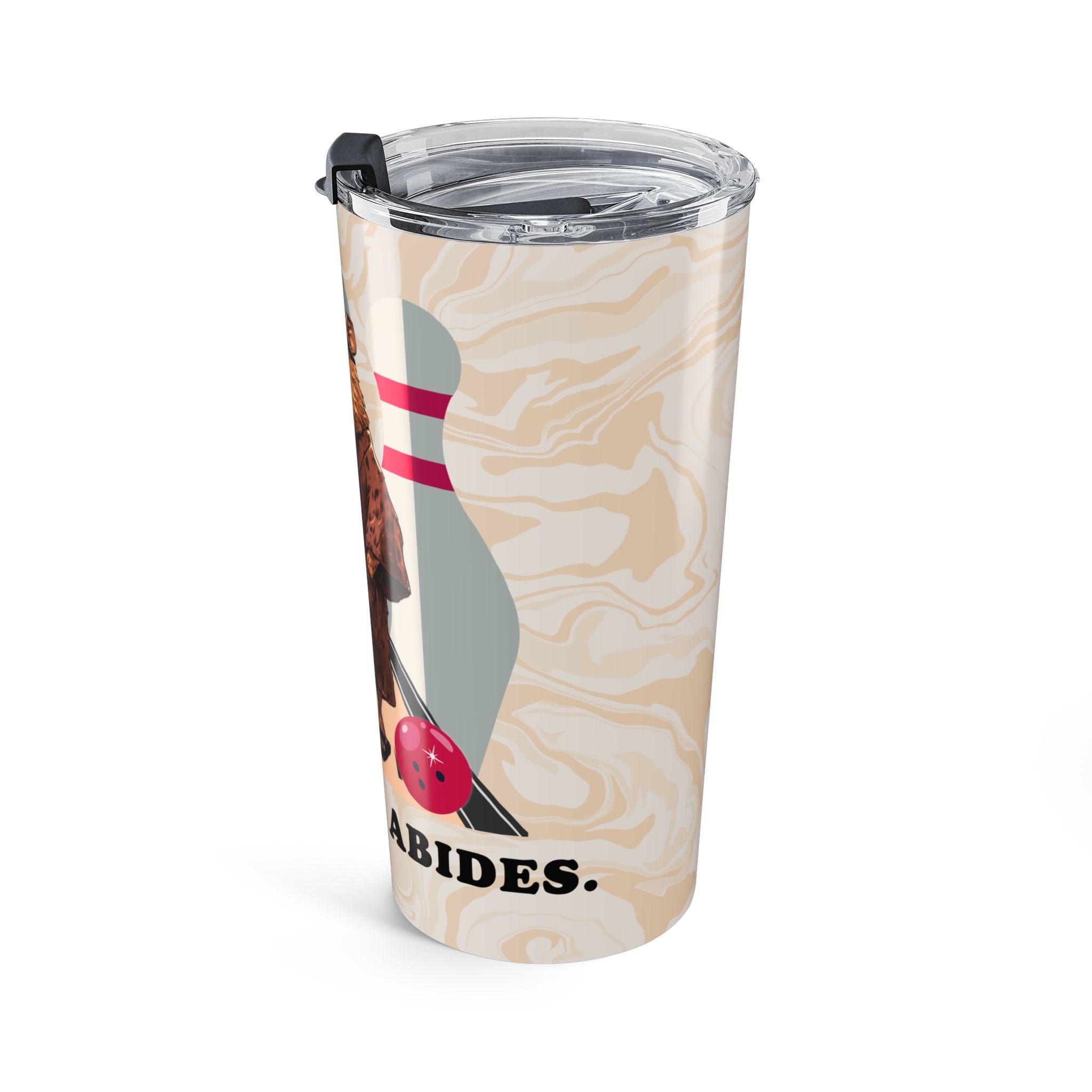 The Dude Abides Tumbler – Big Capybowski Coffee Travel Mug for Chill Vibes