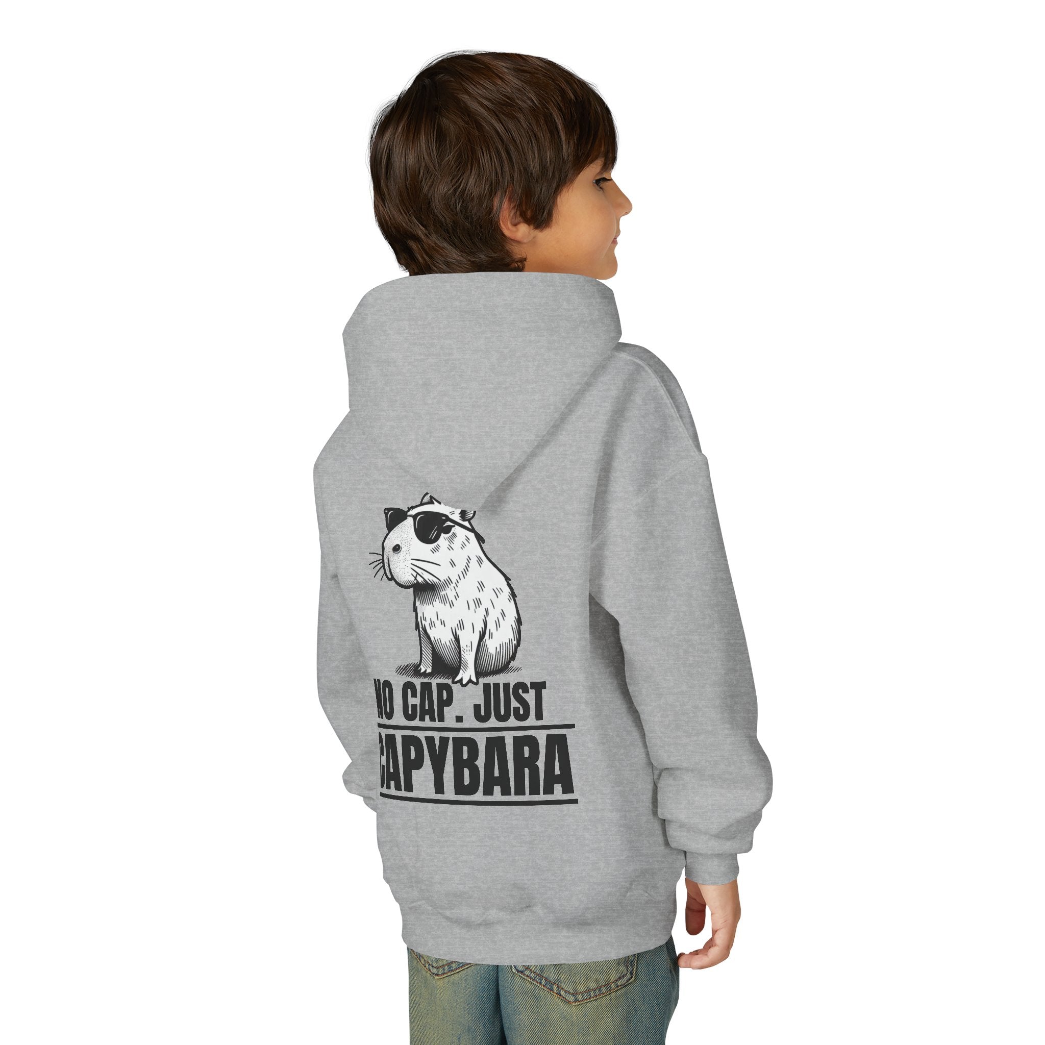 No Cap, Just Capybara Kids Hoodie