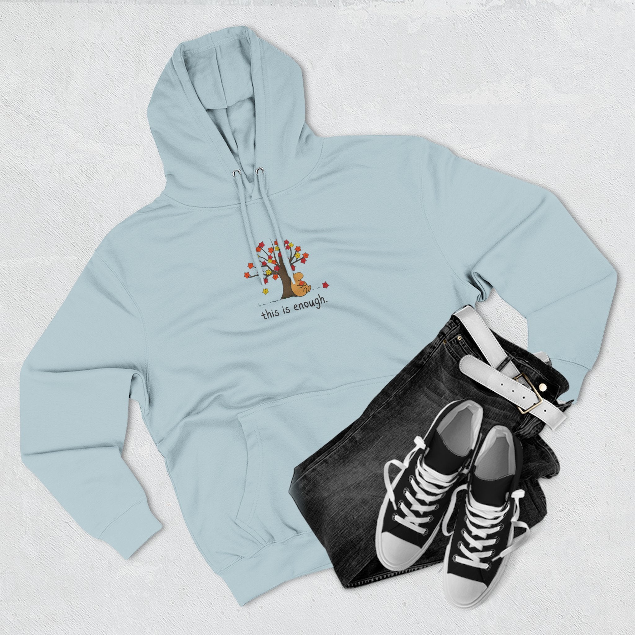 Autumn Leaves This is Enough - Capybara Fleece Hoodie
