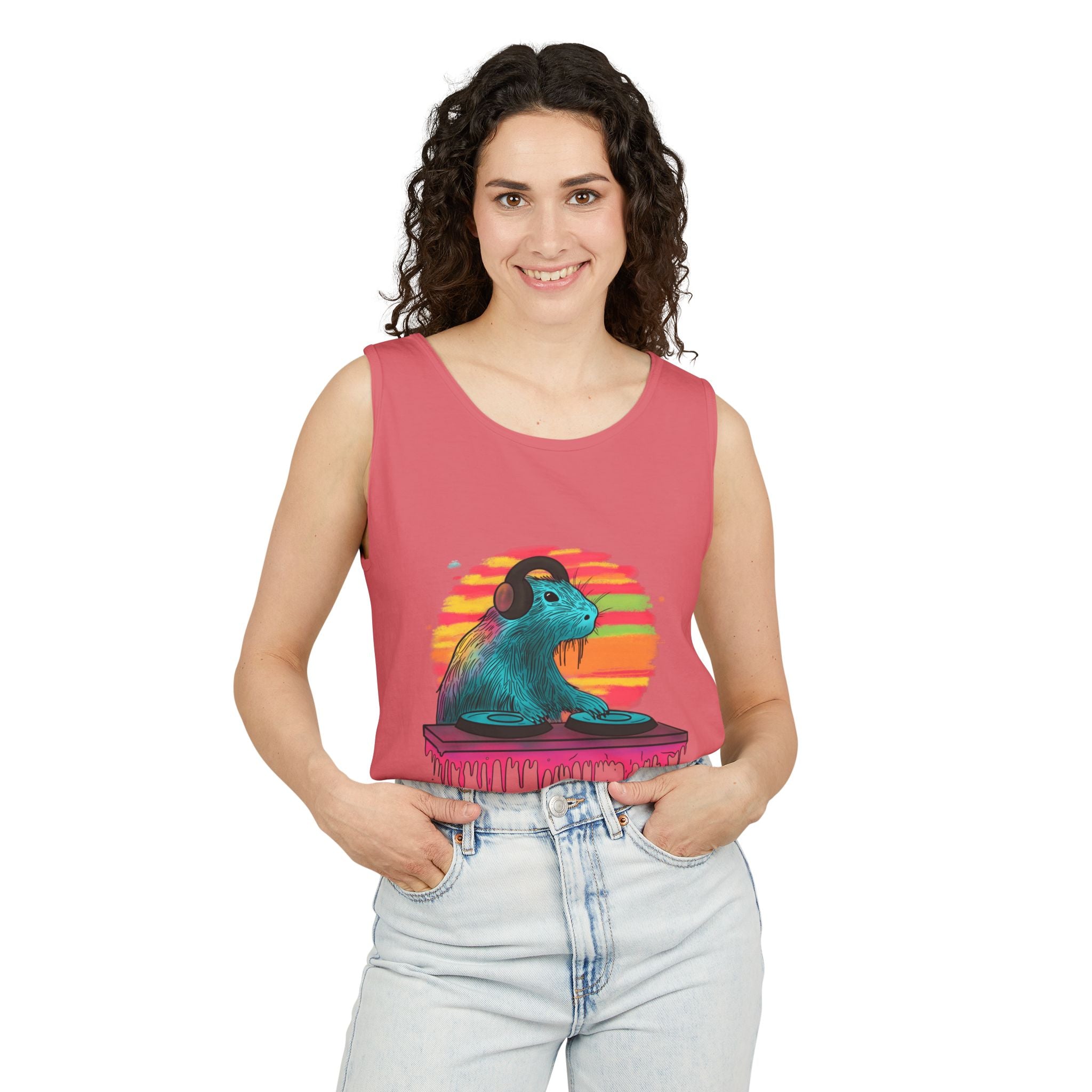 DJ Capybara Retro Music Tank Top