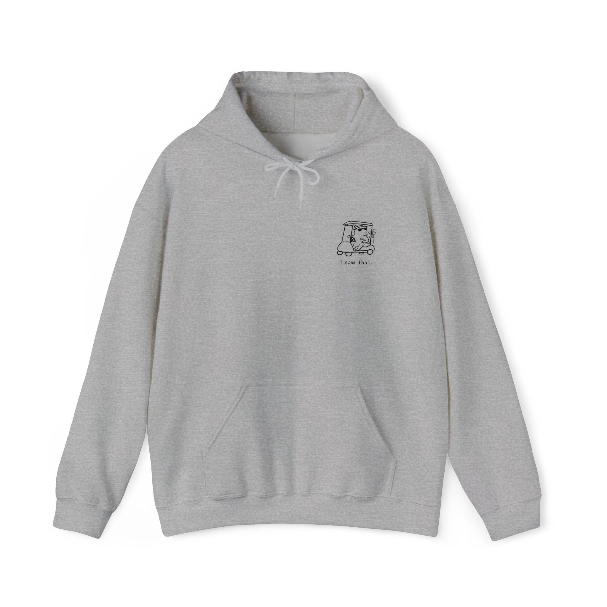 I Saw That – Funny Golf Capybara Embroidered Hoodie