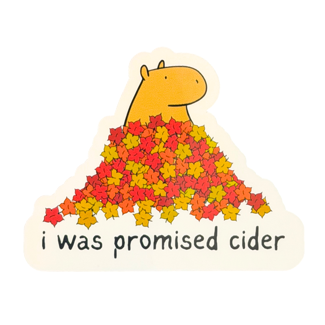 Promised Cider Capybara Sticker