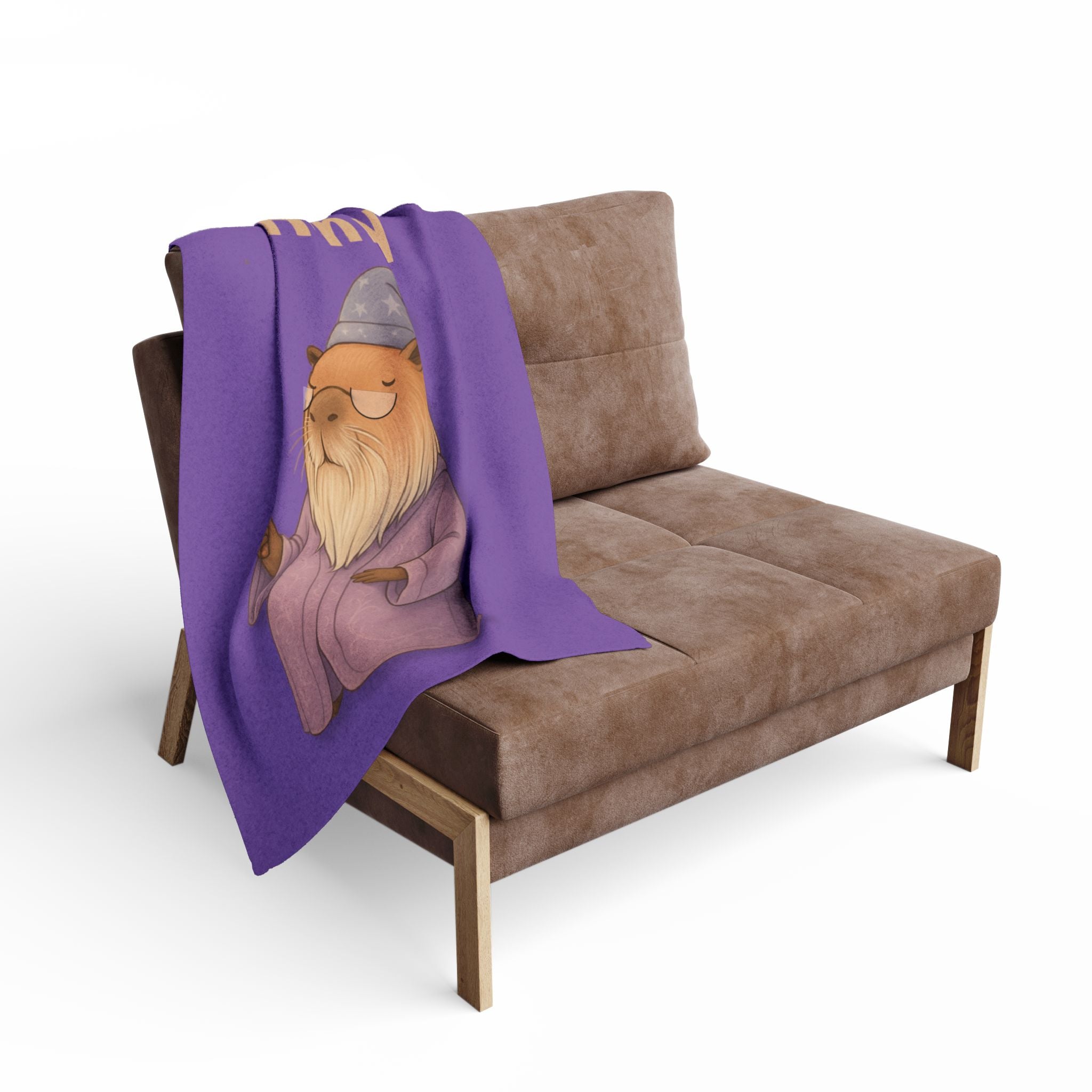 Personalized Wizard of Chill Capybara Blanket | Custom Name Kids Blanket