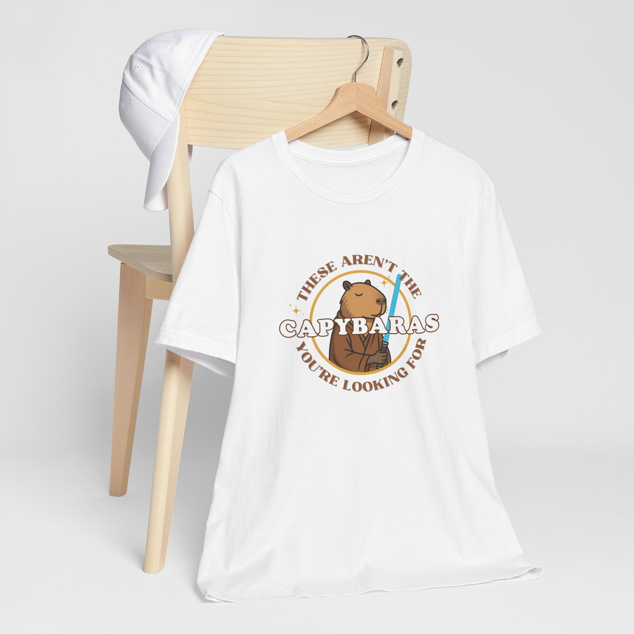 Star Wars Parody Shirt – These Aren’t the Capybaras You’re Looking For – Obi-Wan Capybara – Funny Nerd Gift - Unisex Adult Tee