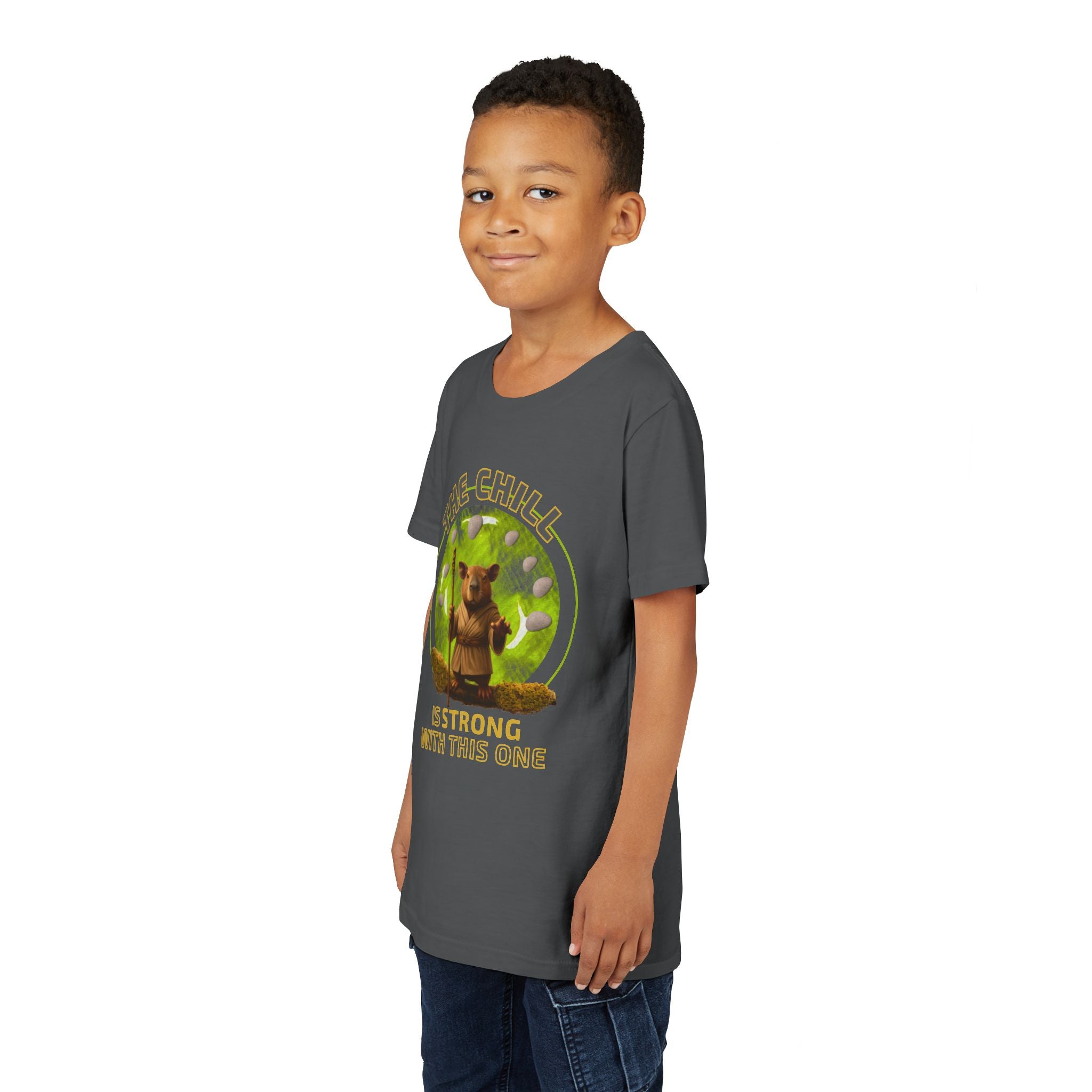 Star Paws Yoda Shirt – Funny Chill Capybara Tee – The Chill Is Strong With This One – Parody Unisex Youth Tee
