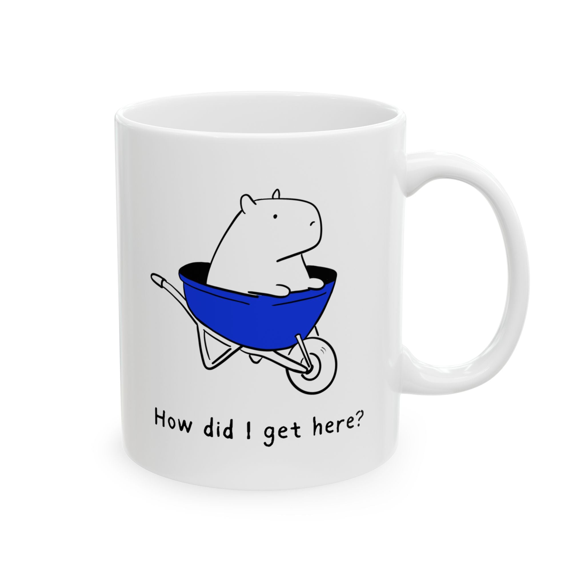 How Did I Get Here? Funny Capybara Coffee Mug